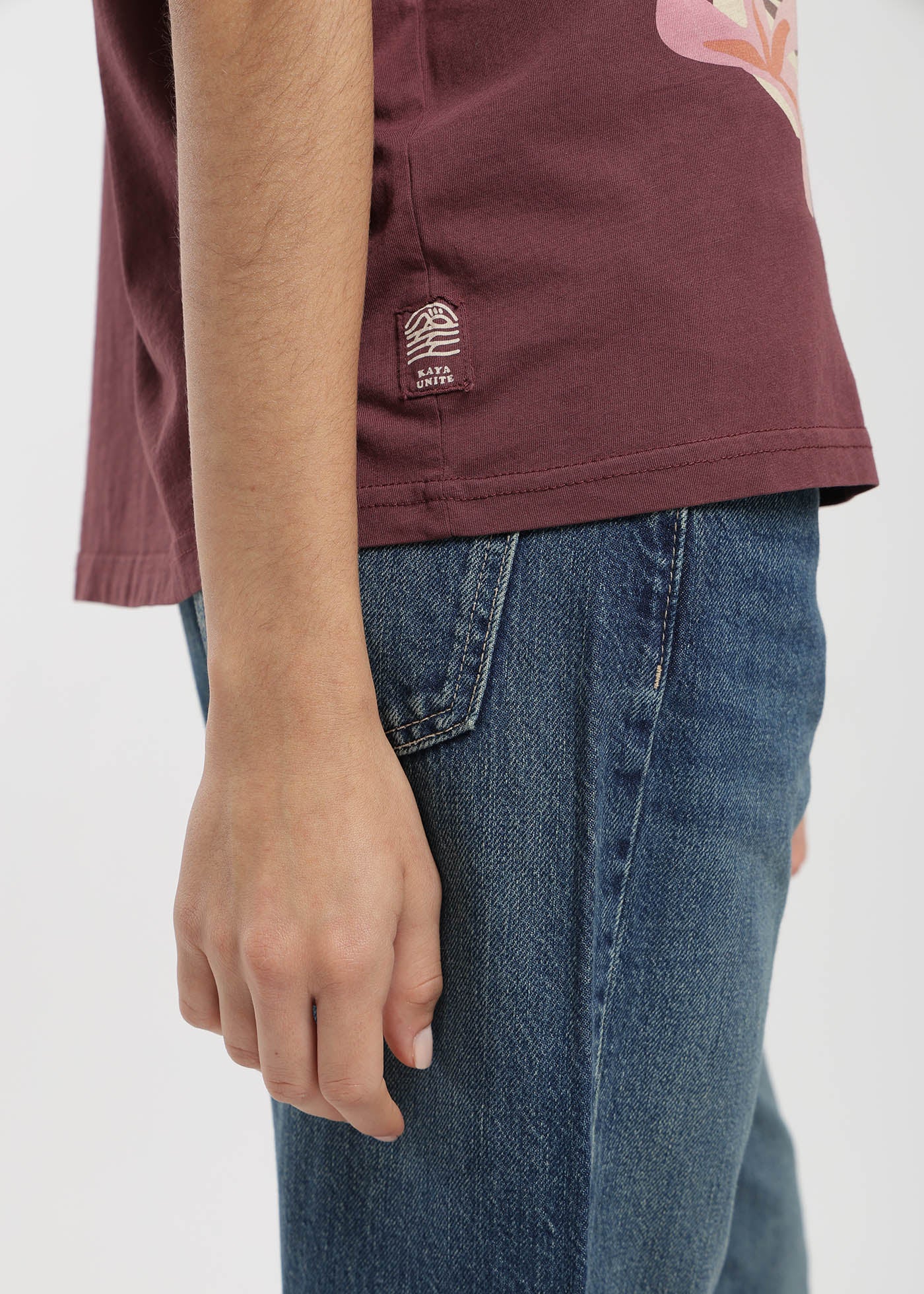 Polera Diseño Algodón Print Earth Mujer - Cherry Lavender