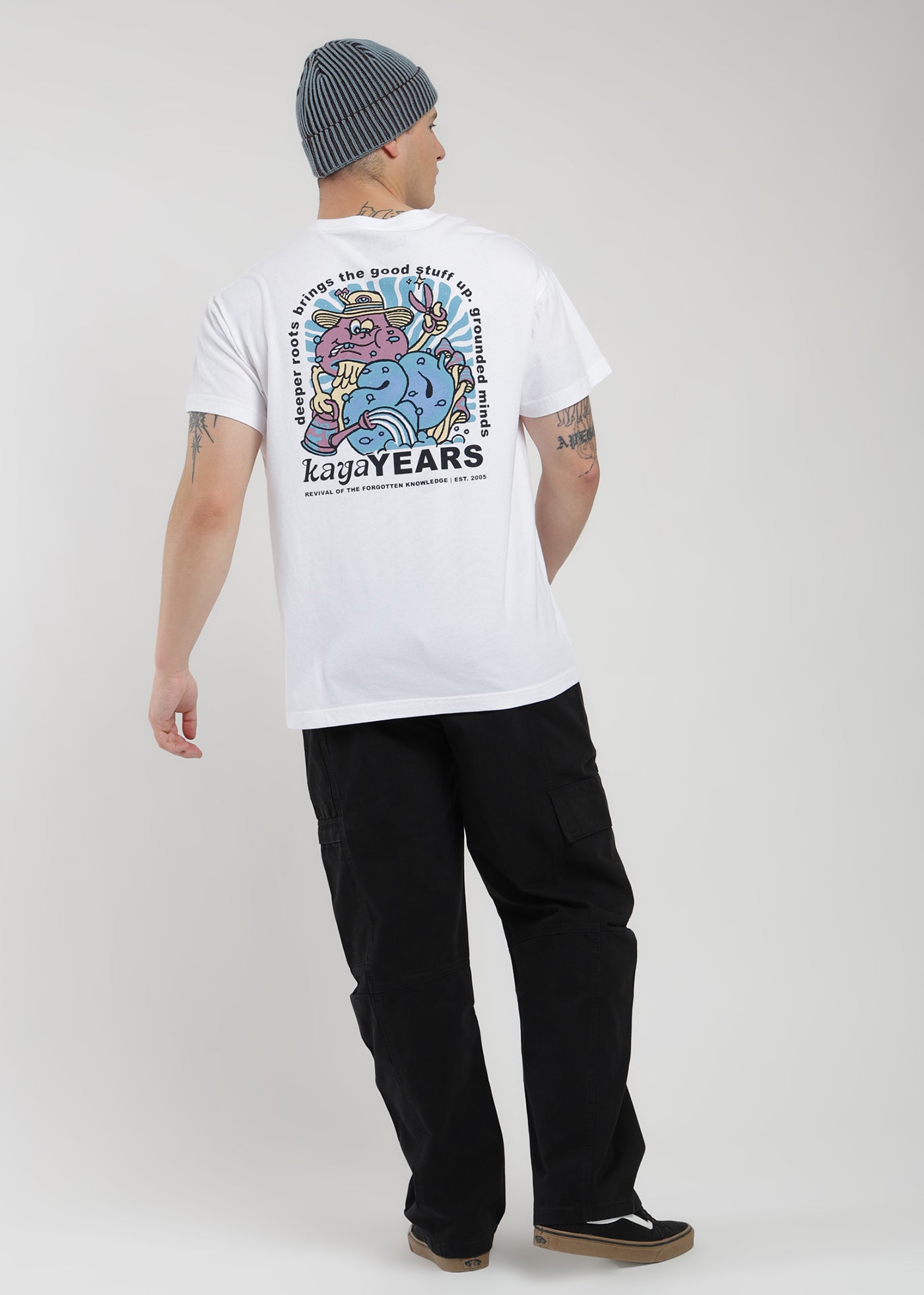 Polera Diseño Algodón Print Hombre - Blanco