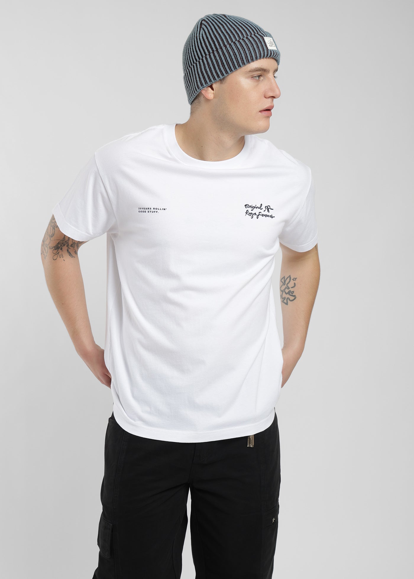 Polera Diseño Algodón Print Hombre - Blanco