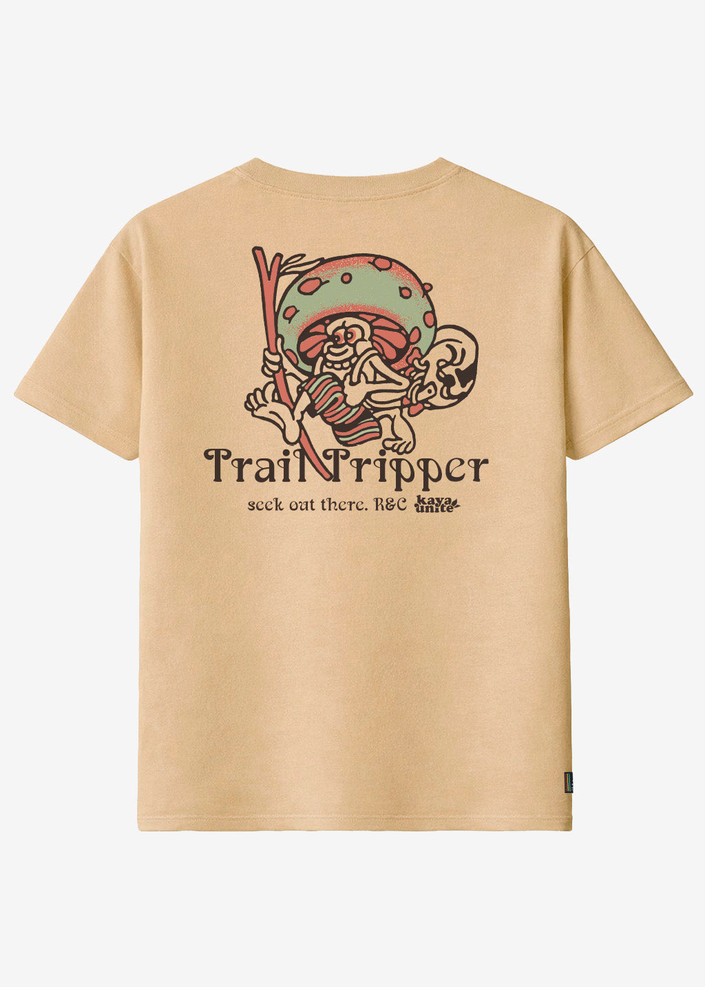 Polera Diseño Algodón Print Hombre - Crema