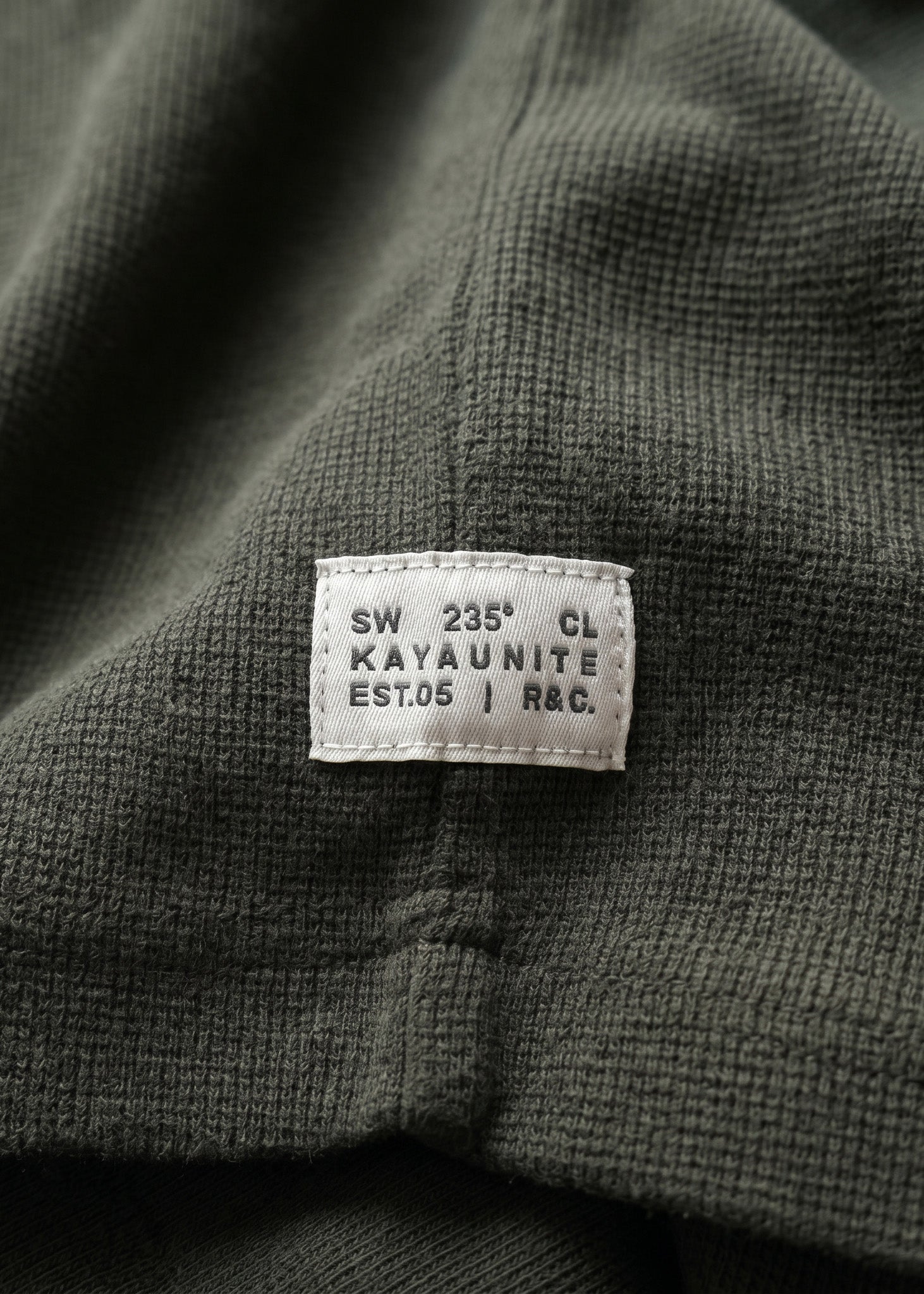 Polera Manga Larga Algodón Waffle Hombre - Gris Light Gray