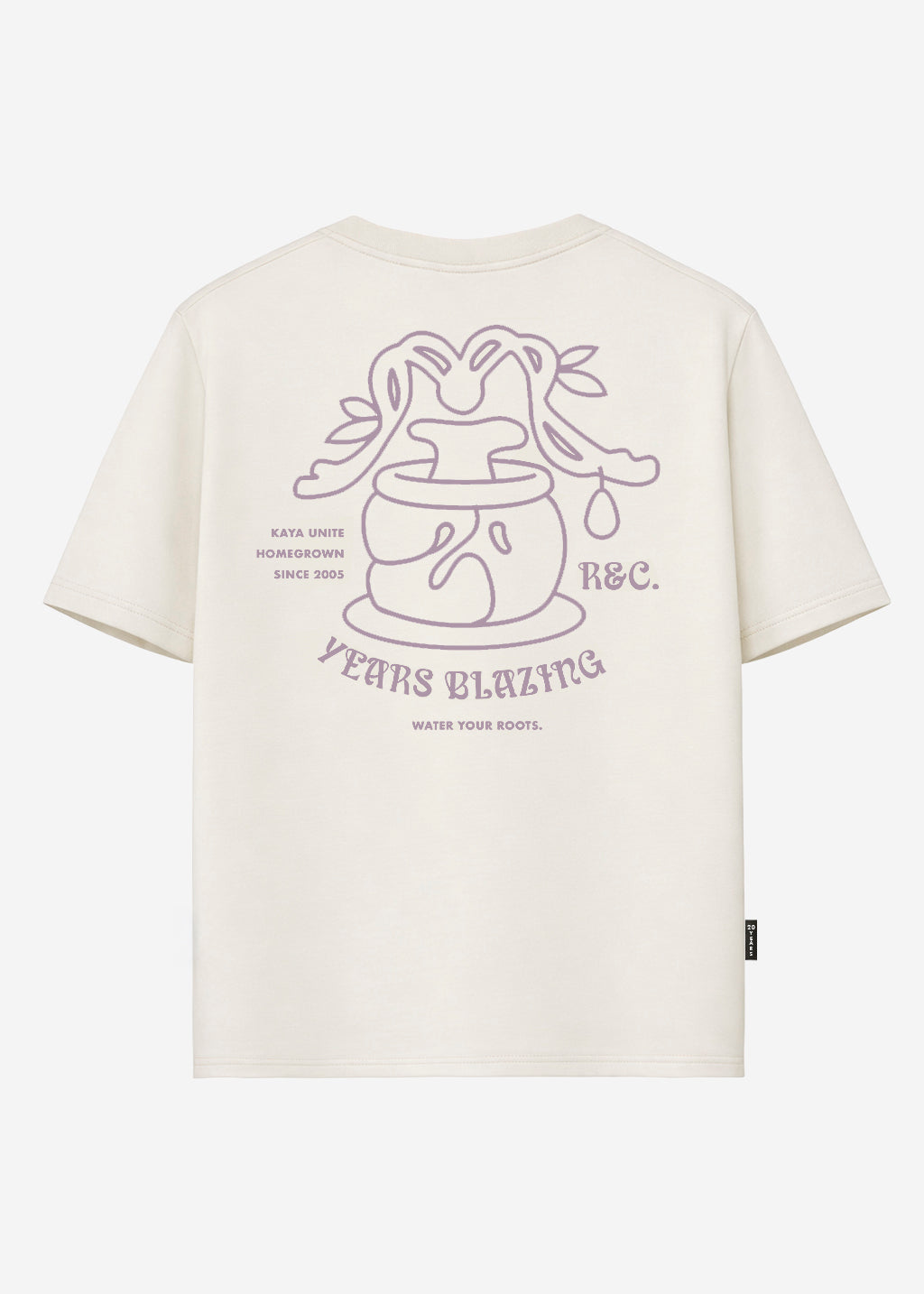 Polera Oversize Algodón Aniversario Hombre - Bone