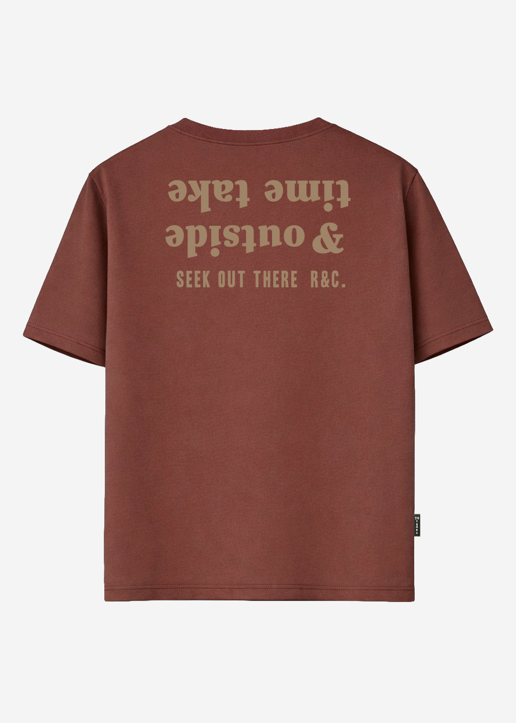 Polera Oversize Algodón Aniversario Hombre - Café