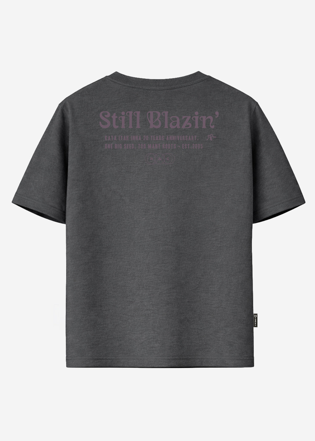 Polera Oversize Algodón Aniversario Hombre - Charcoal