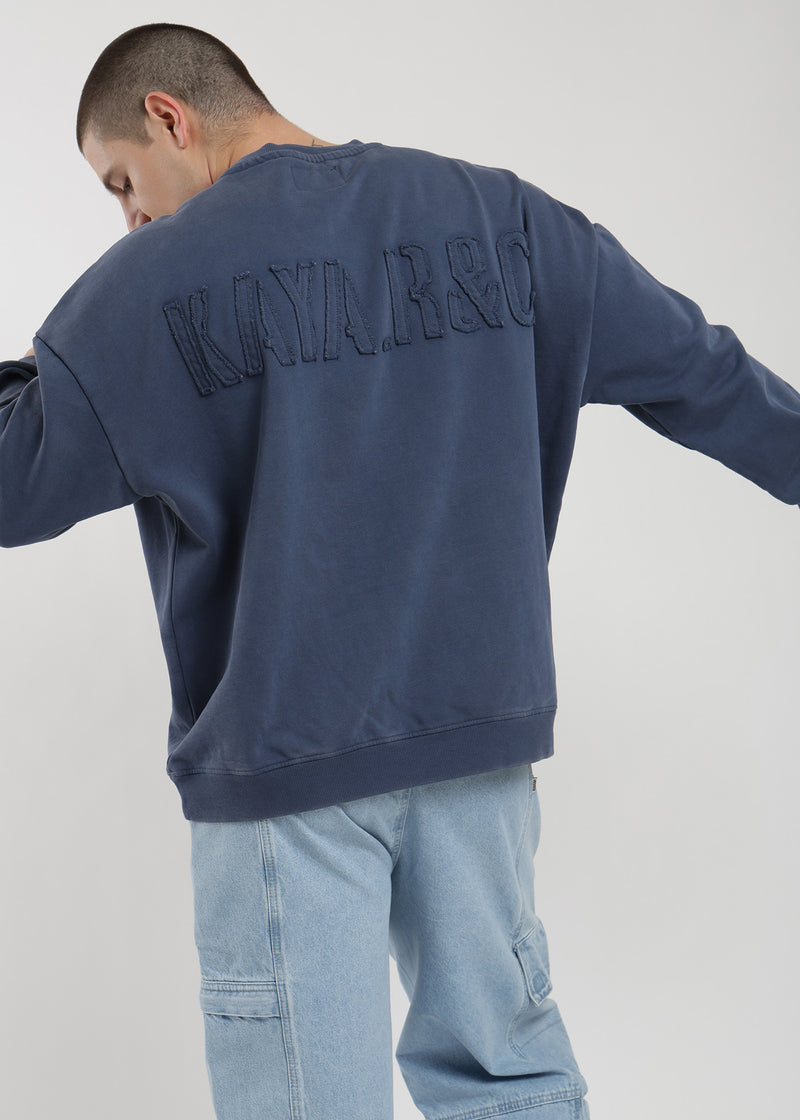 Polerón Cuello Redondo Street Hombre - Azul