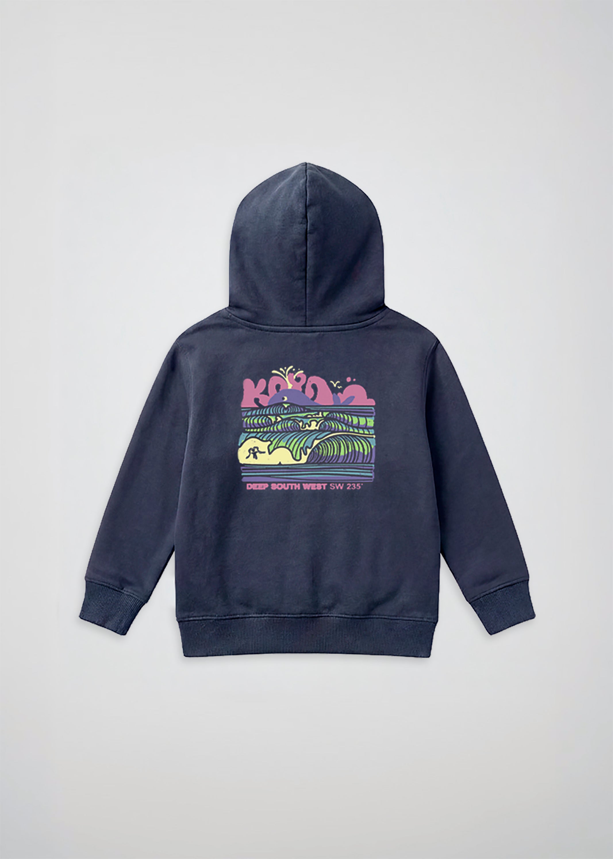 Polerón Hoodie Algodón Print Niños - Azul