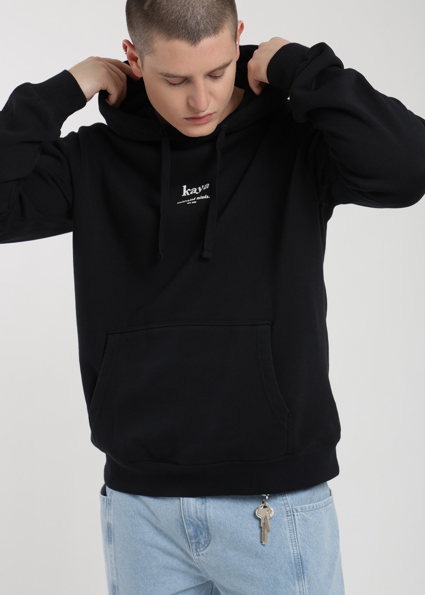 Polerón Hoodie Kaya Hombre - Negro