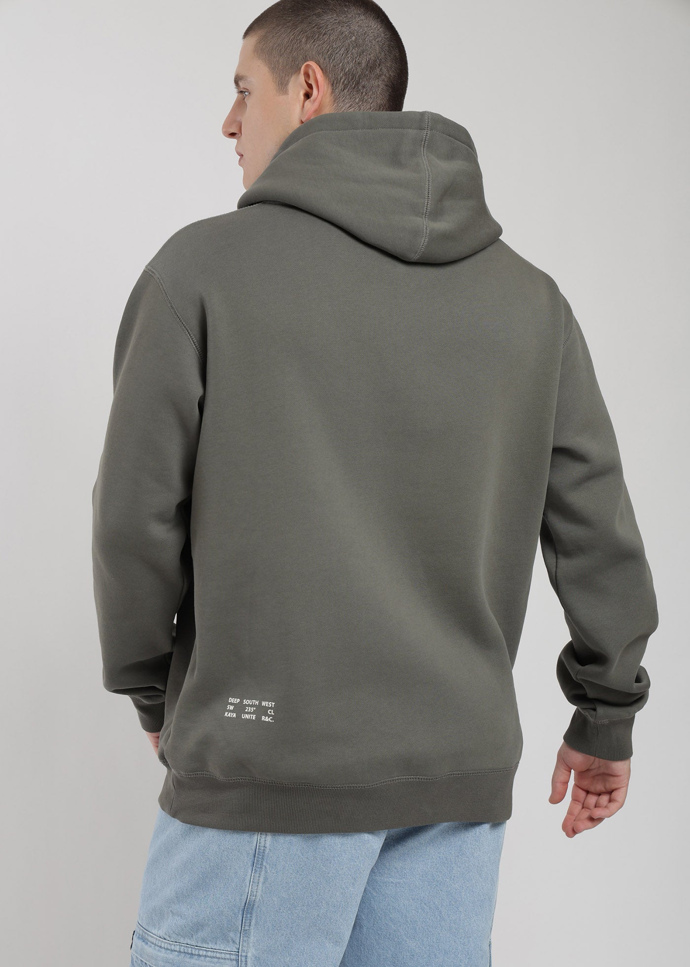 Polerón Hoodie Patch Hombre - Oliva