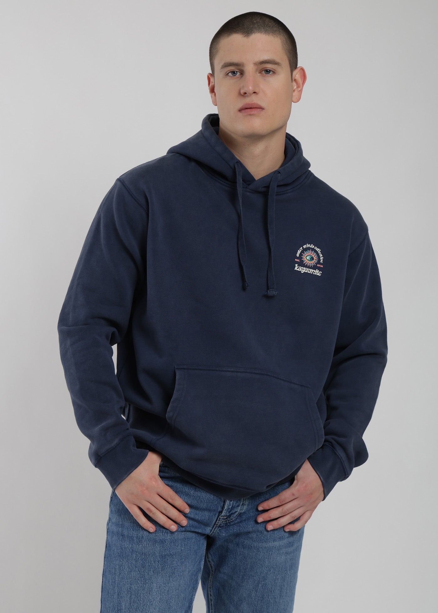 Polerón Hoodie Print Hombre Gray