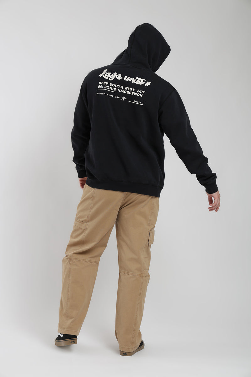 Polerón Hoodie Print Hombre Gray #Color_Negro