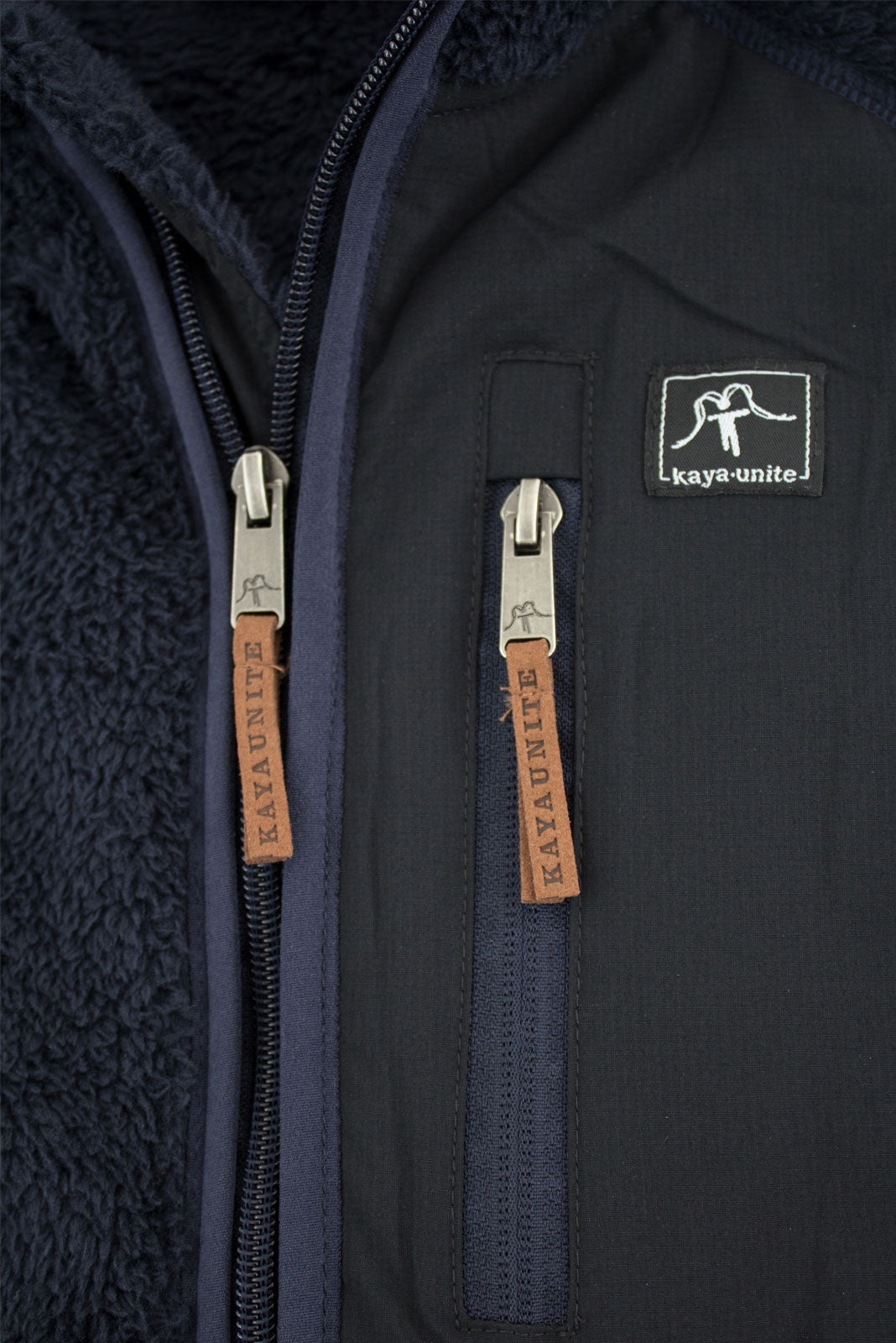 FLEECE SHAGGY HOOD BLUE