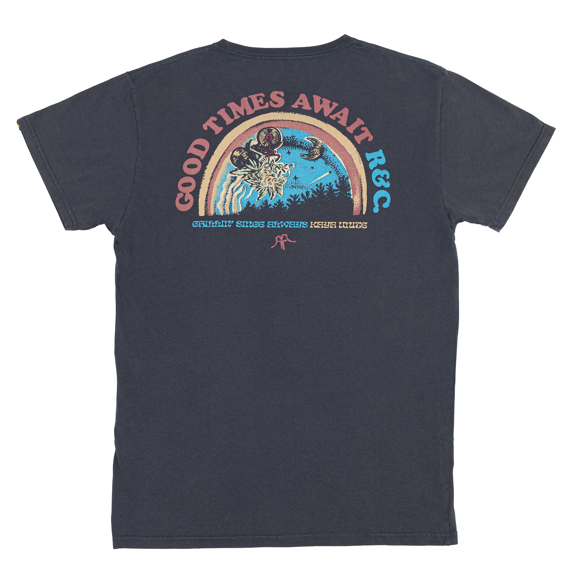 T-Shirt Short Sleeve Await Blue Graphite