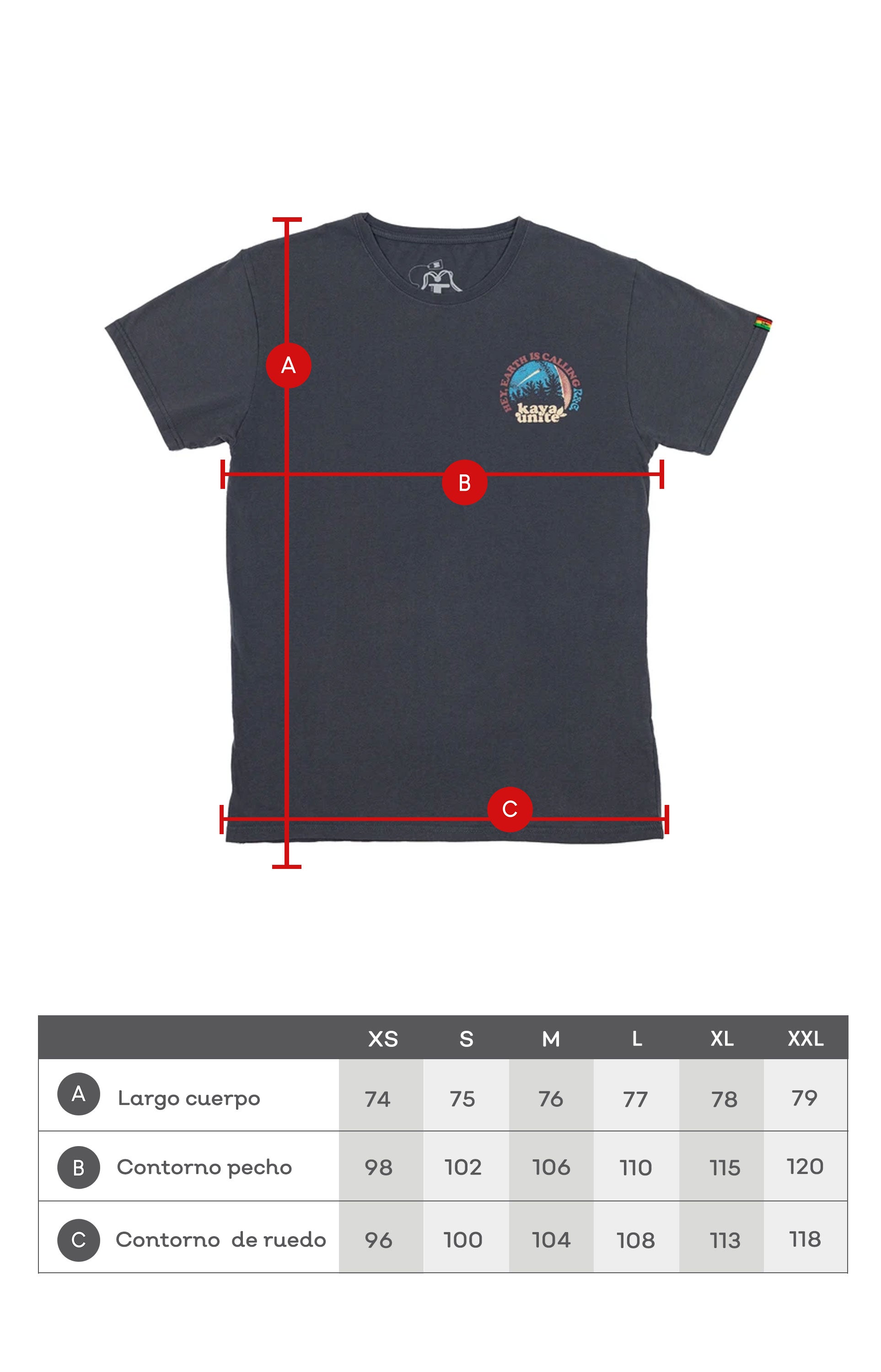 T-Shirt Short Sleeve Await Blue Graphite