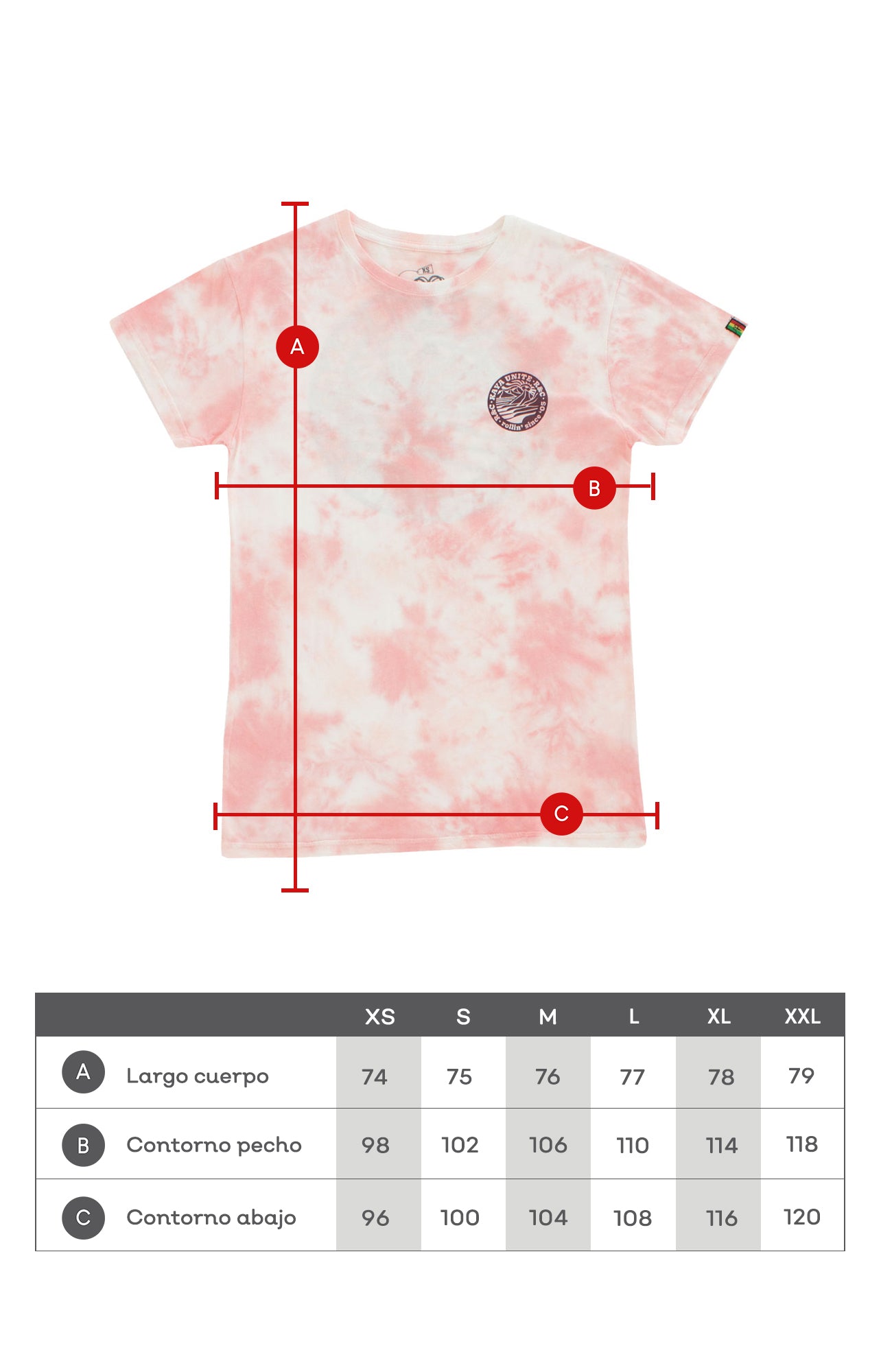 Tshirt Misty Acid Wash Rose