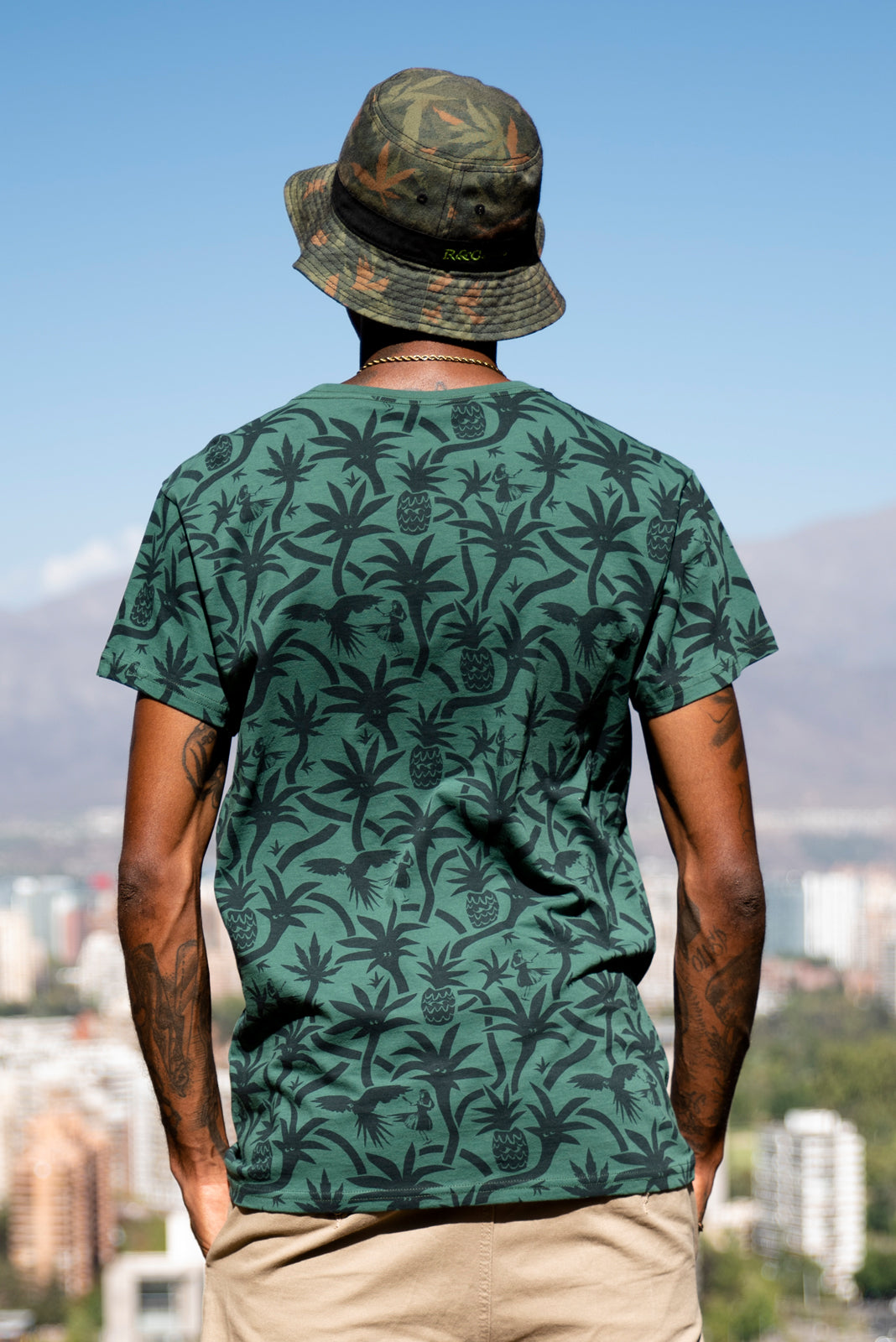 TSHIRT PALMS GREEN