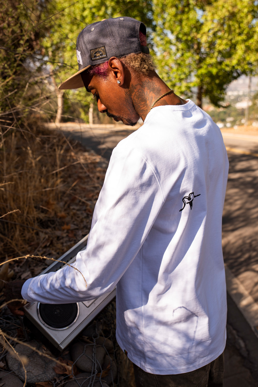 TSHIRT M/L POCKET WHITE