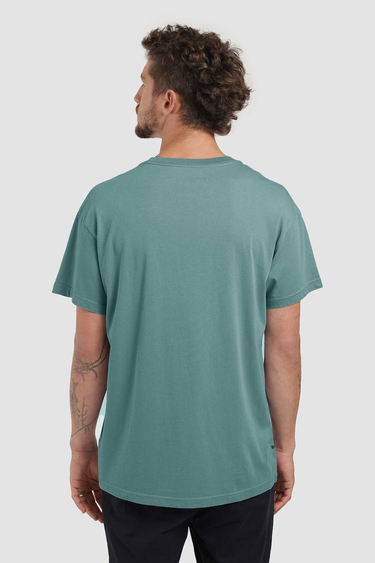 Polera Clásica Daily Algodón Hombre - Verde Azulado
