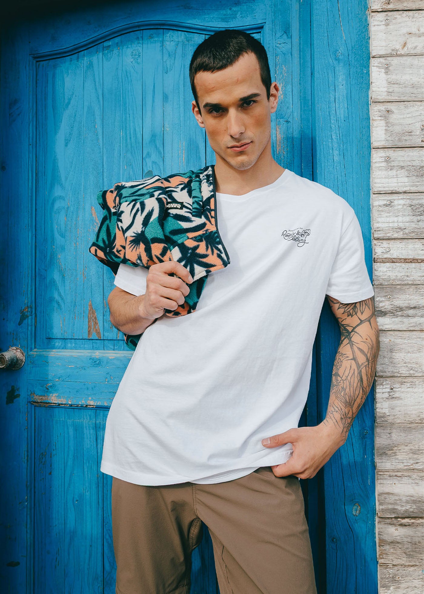 Polera Hombre Roots - Blanco