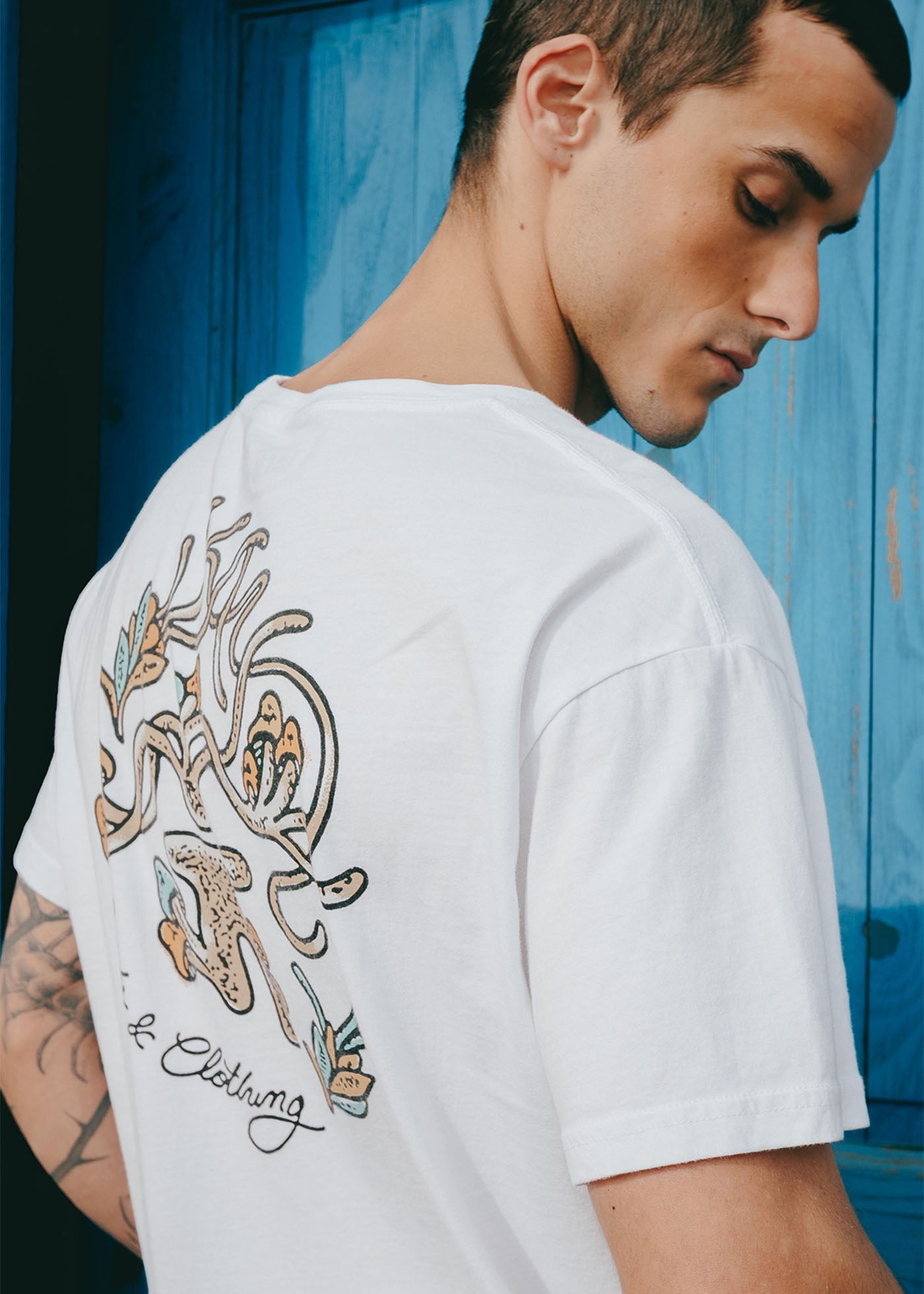 Polera Hombre Roots - Blanco