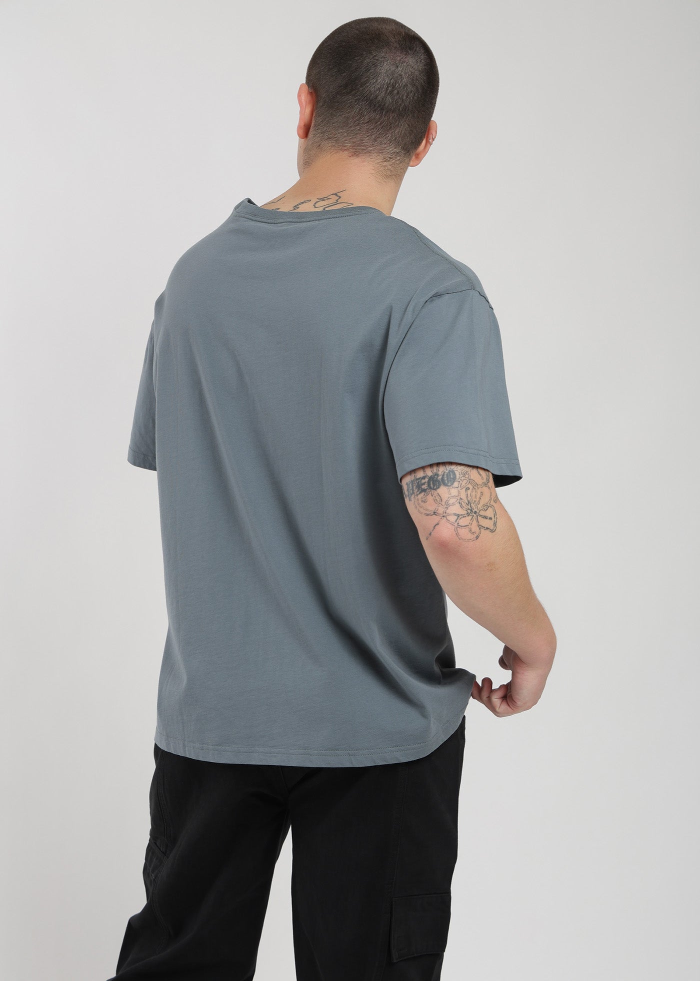 Polera Oversize Algodón Aniversario Hombre - Azul