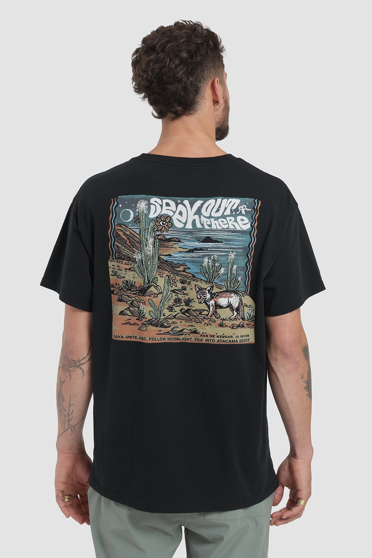 Polera Diseño Pan De Azúcar Algodón Hombre - Negro
