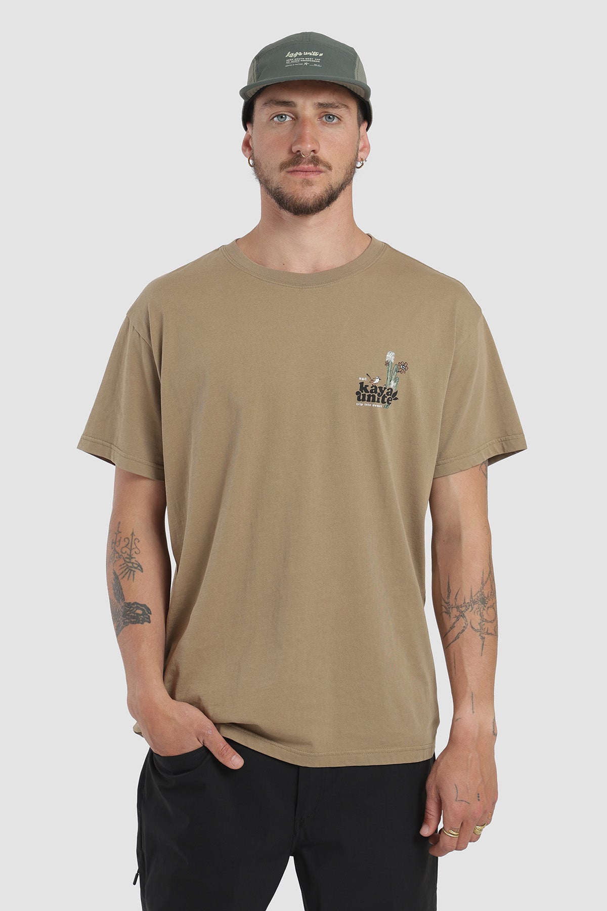 Polera Diseño Pan De Azúcar Algodón Hombre - Café
