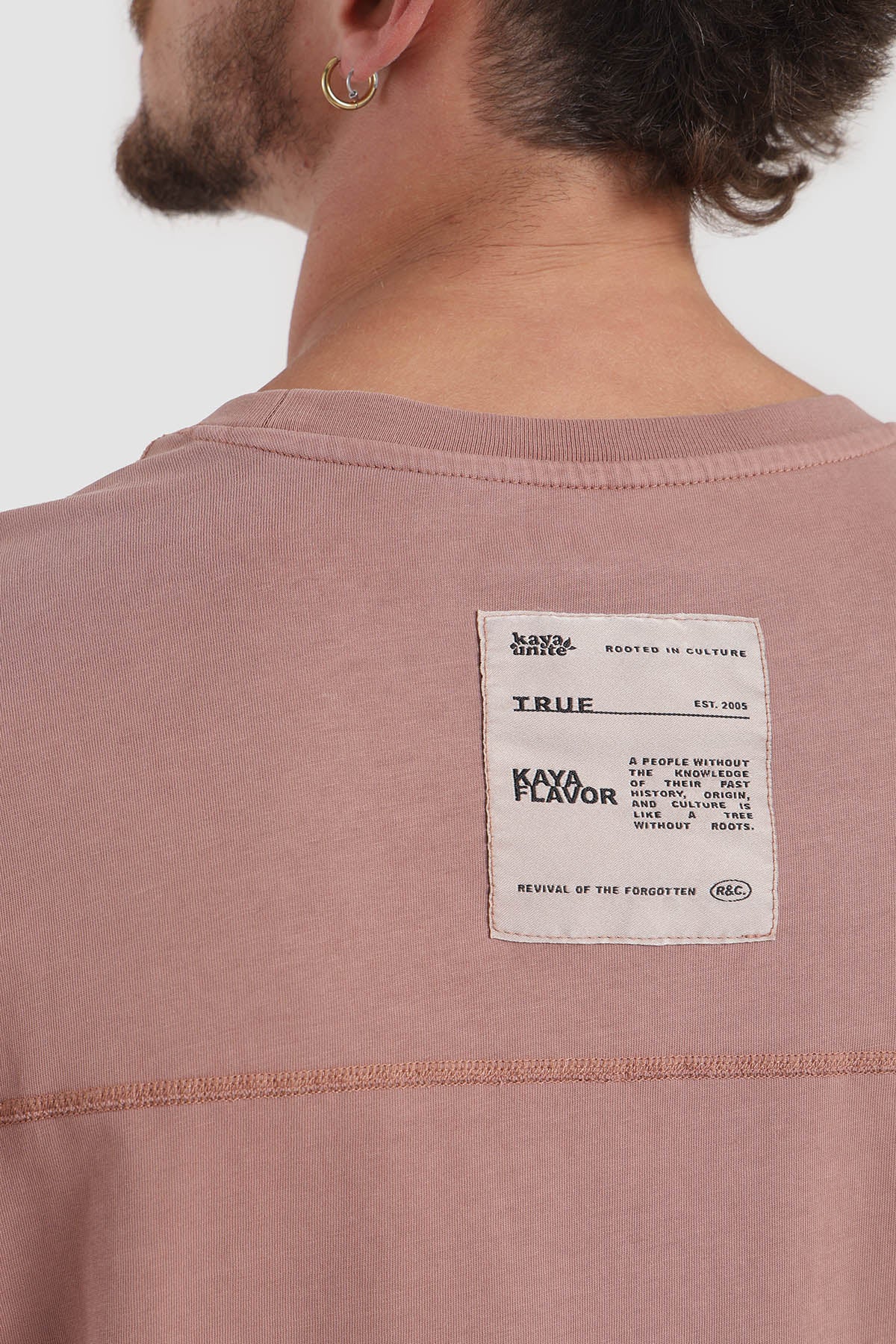 Polera Oversize Garment Dye Algodón 230 Gr Hombre - Malva