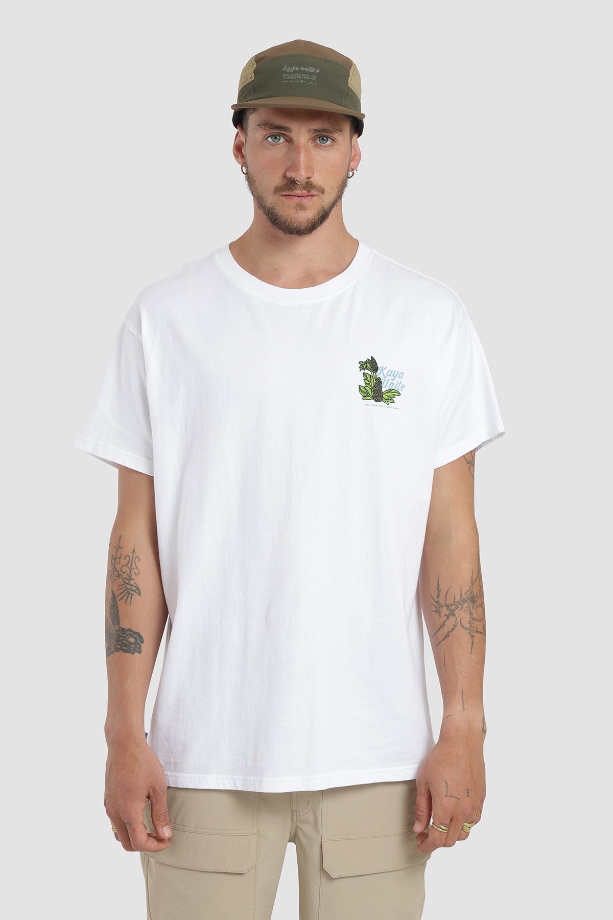 Polera Diseño Isla Grande Algodón Hombre - Blanco Roto