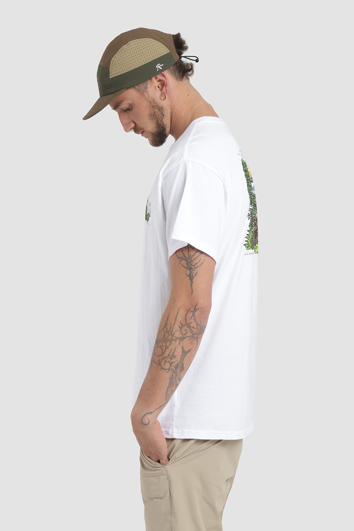 Polera Diseño Isla Grande Algodón Hombre - Blanco Roto