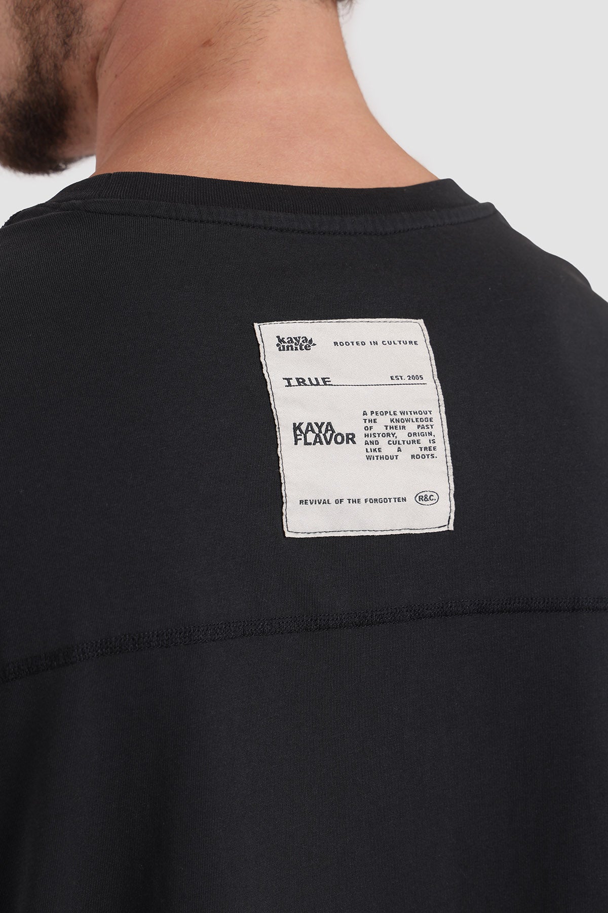 Polera Oversize Garment Dye Algodón 230 Gr Hombre - Negro