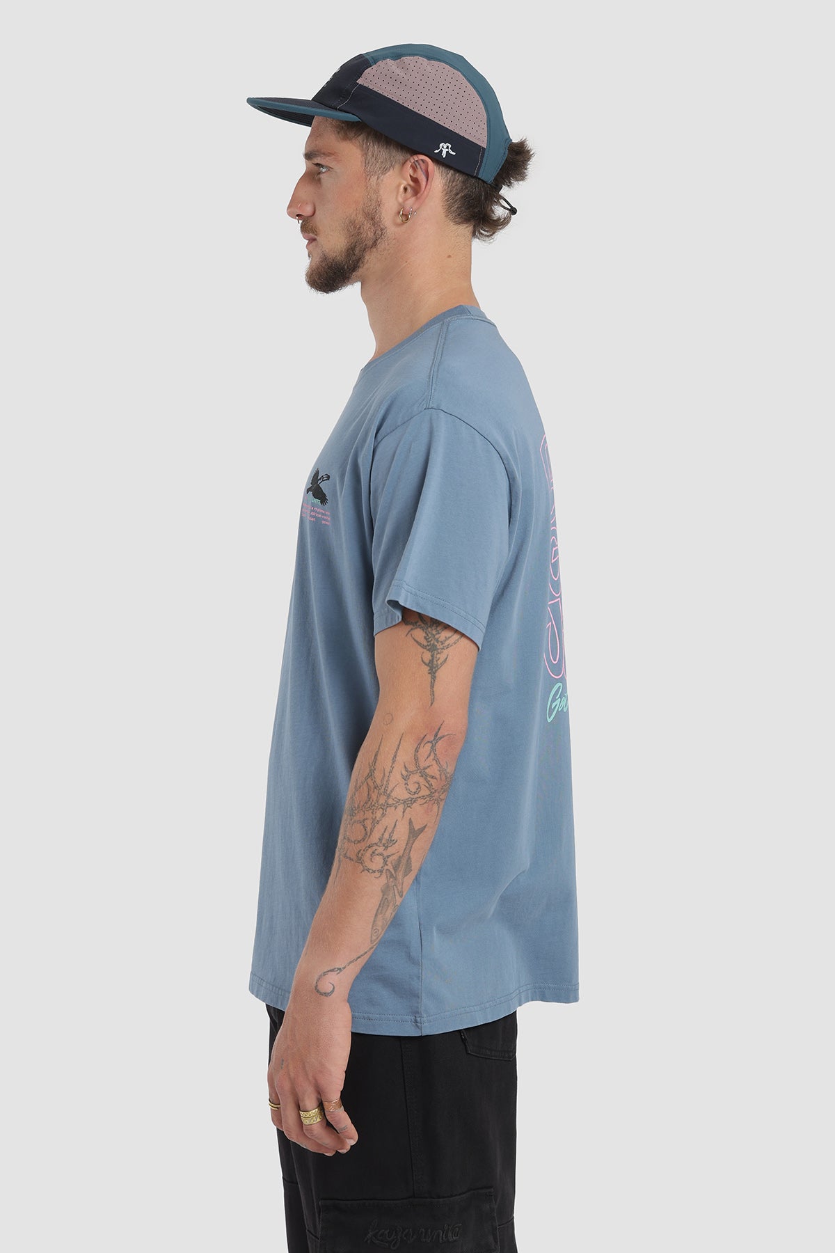 Polera Diseño Bossa Algodón Hombre - Azul
