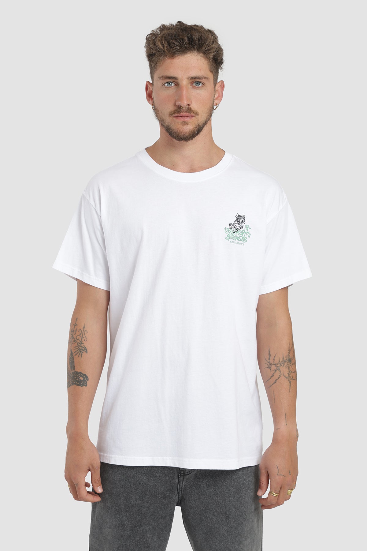 Polera Diseño Growers Algodón Hombre - Blanco