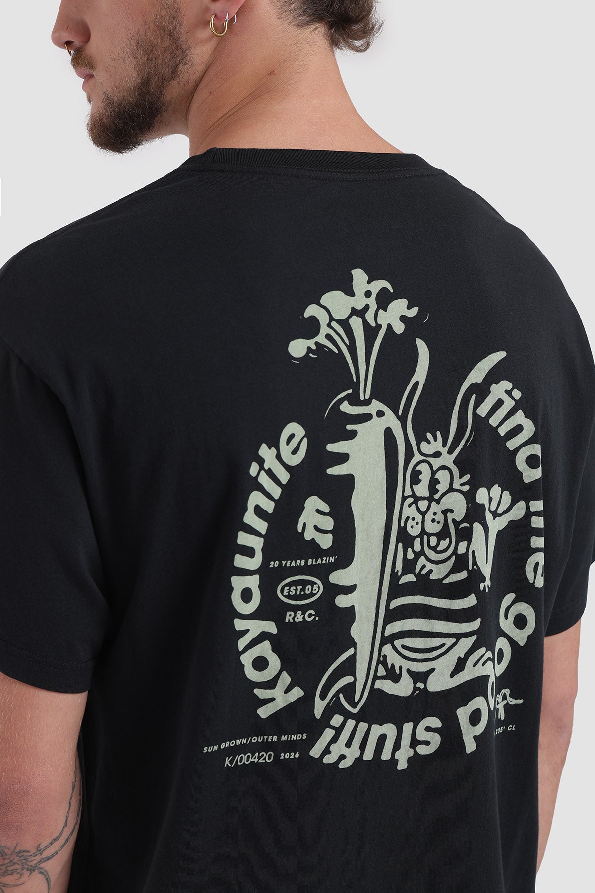Polera Diseño Stuff Algodón Hombre - Negro