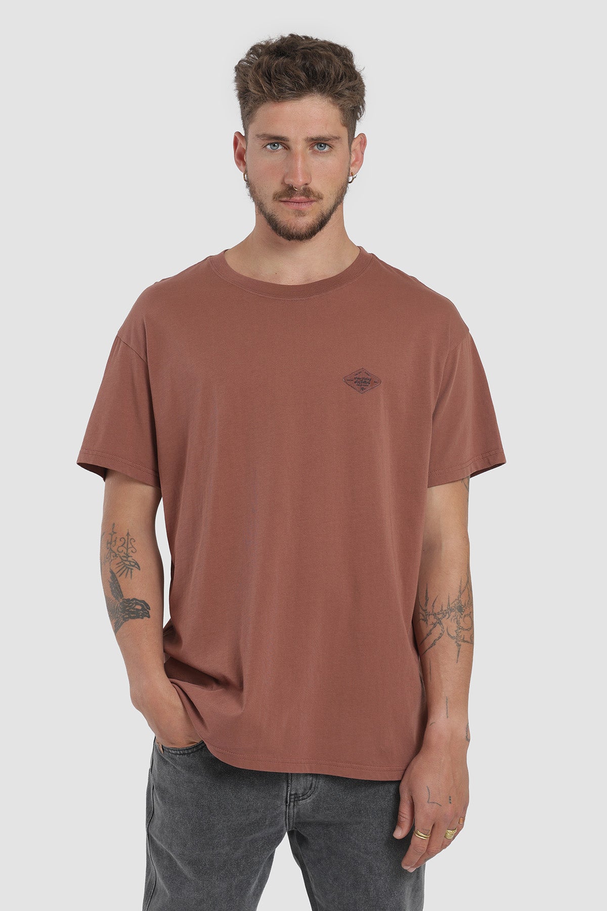 Polera Clásica Daily Algodón Hombre - Ladrillo
