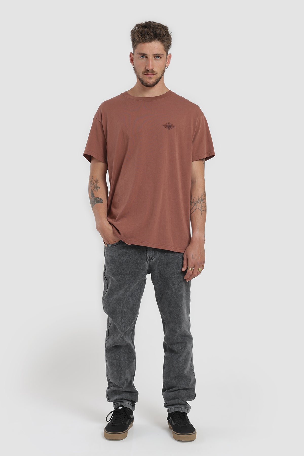 Polera Clásica Daily Algodón Hombre - Ladrillo