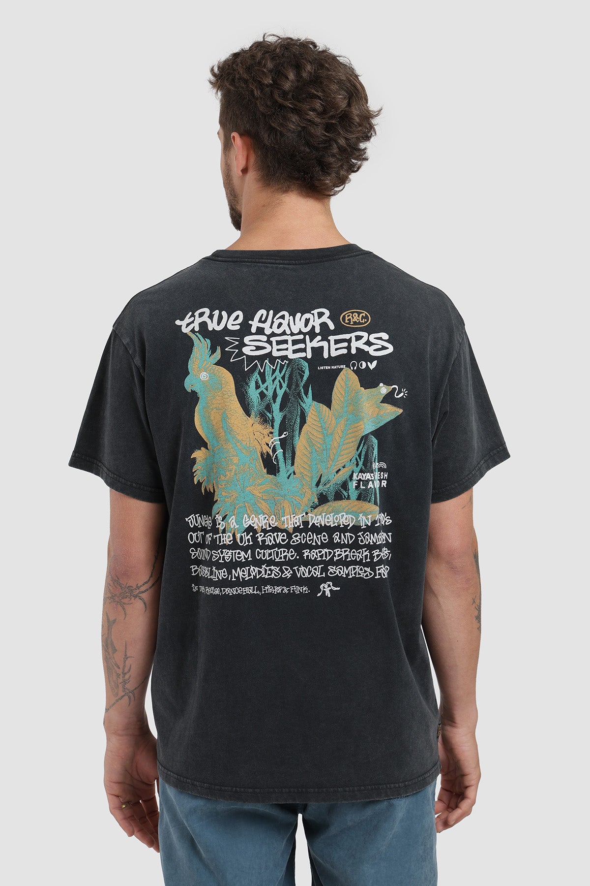 Polera Diseño Seekers Algodón Hombre - Negro