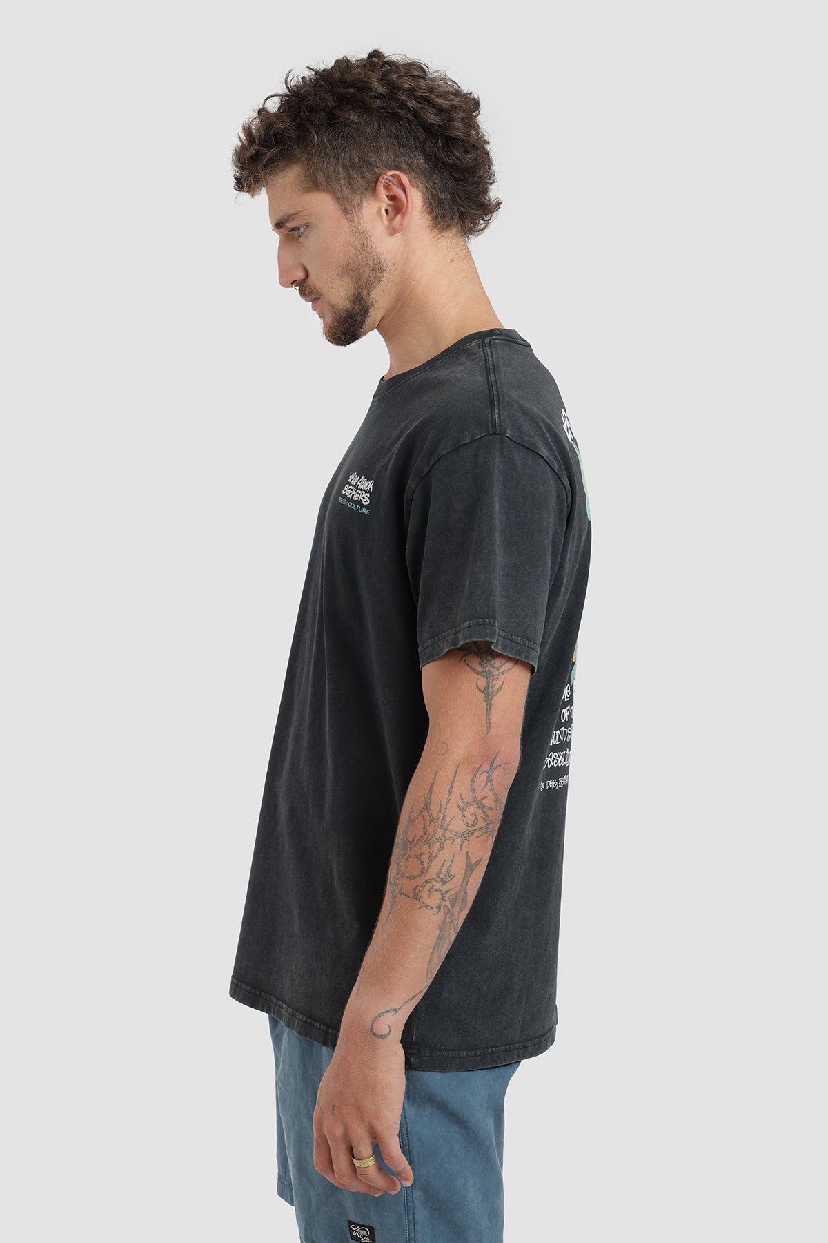 Polera Diseño Seekers Algodón Hombre - Negro