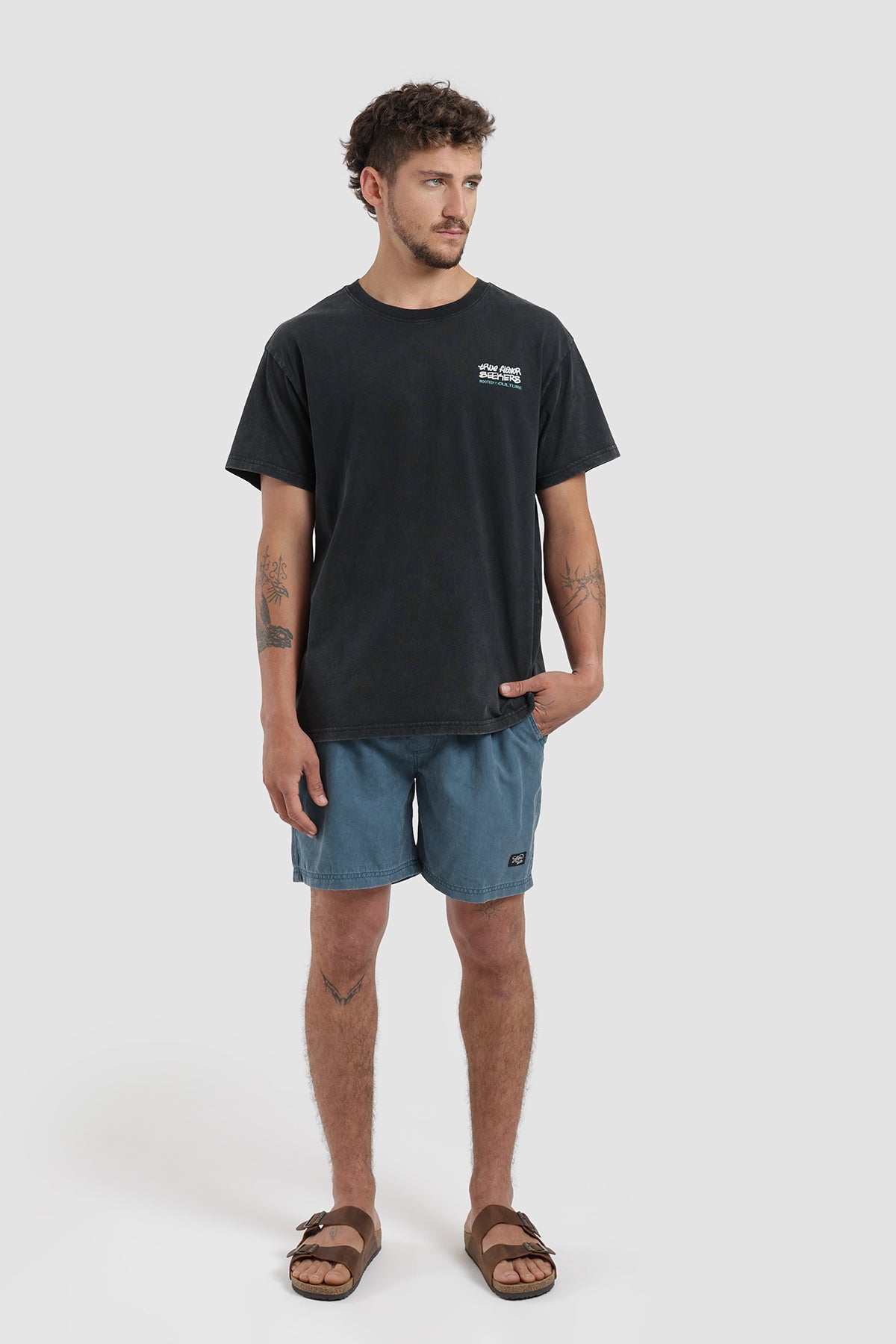 Polera Diseño Seekers Algodón Hombre - Negro