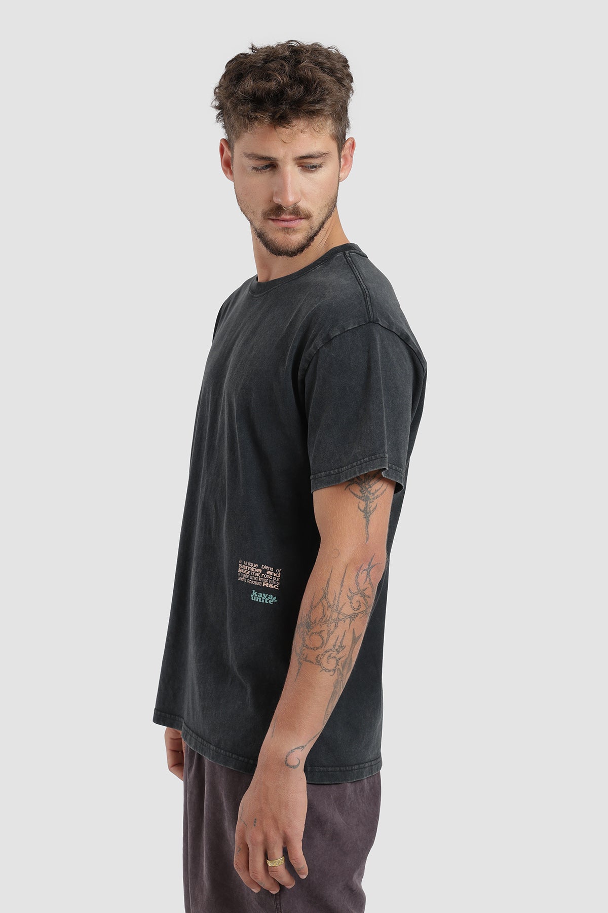 Polera Diseño Sounds Algodón Hombre - Negro