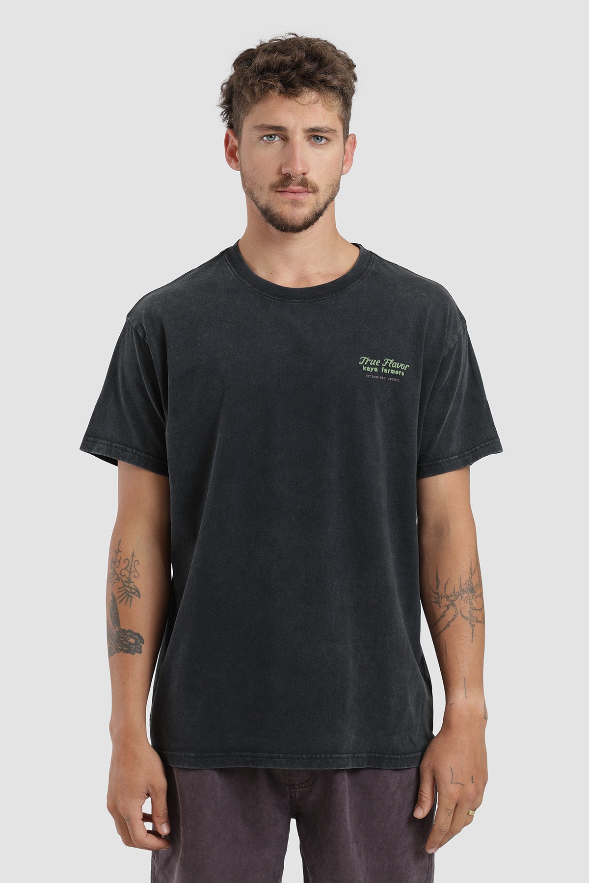 Polera Diseño Sungrown Algodón Hombre - Negro