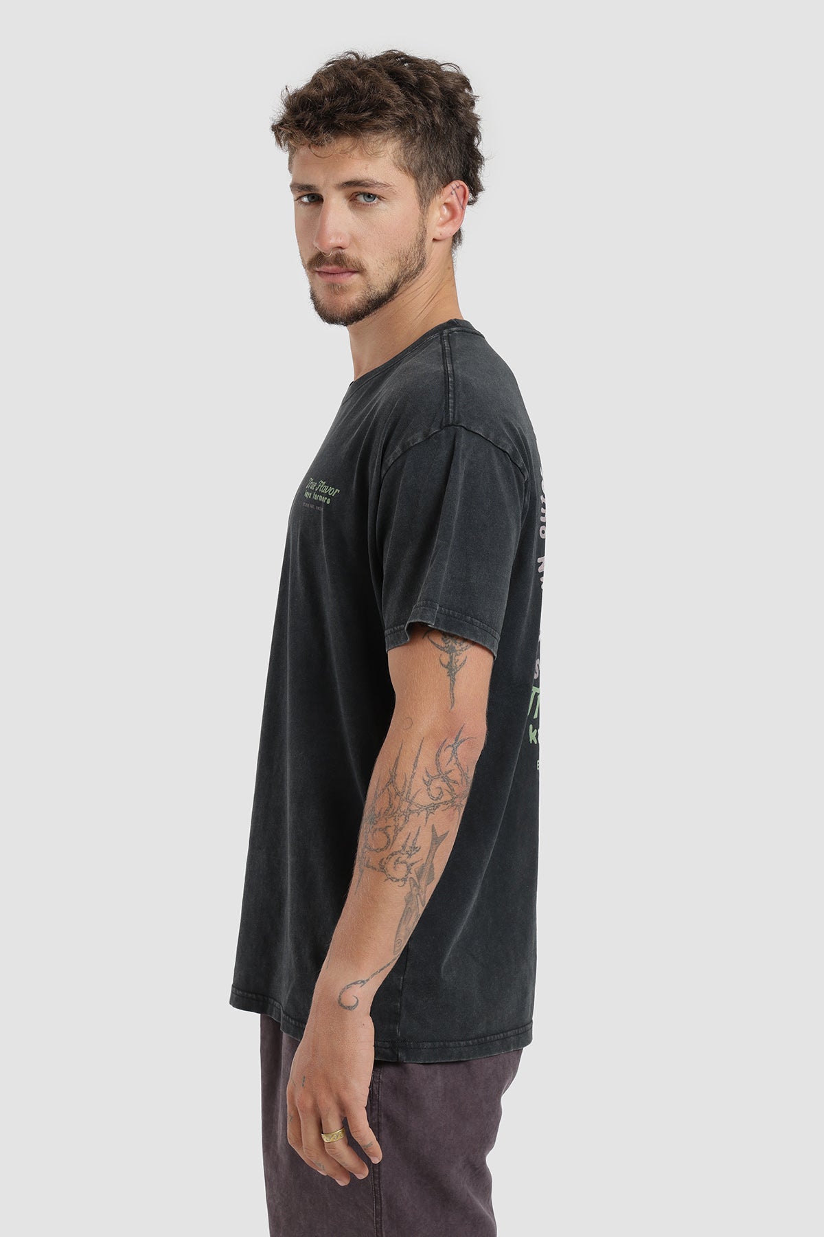 Polera Diseño Sungrown Algodón Hombre - Negro