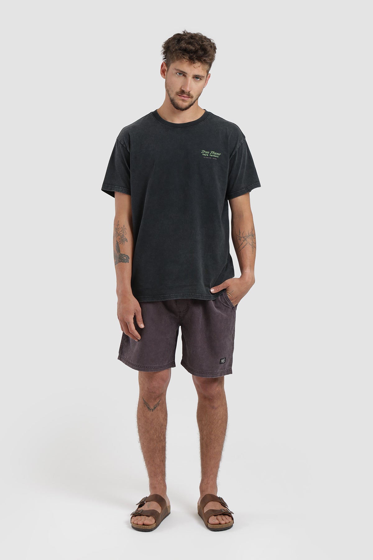 Polera Diseño Sungrown Algodón Hombre - Negro