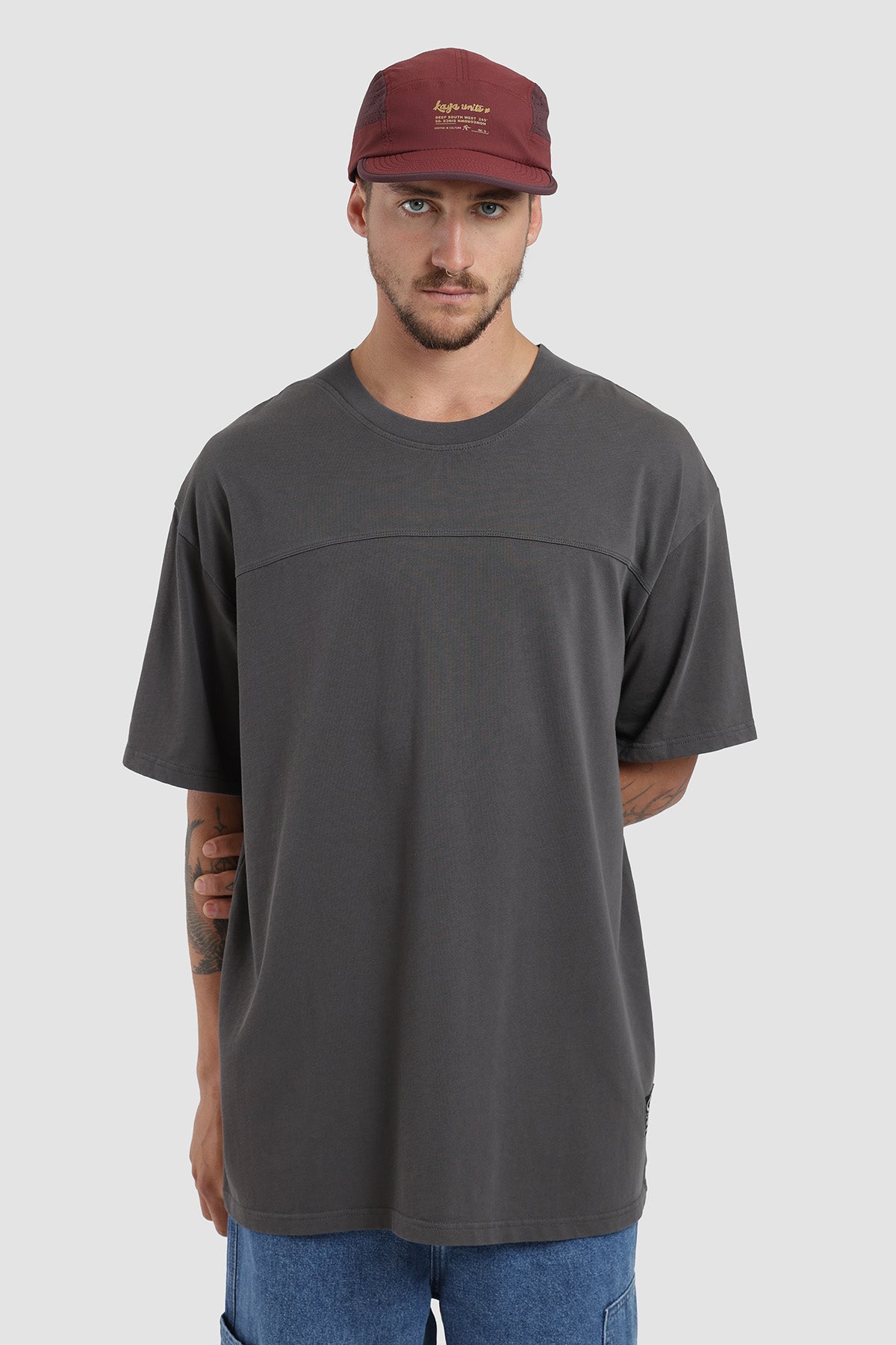 Polera Oversize Cut Algodón 230 Gr Hombre - Negro