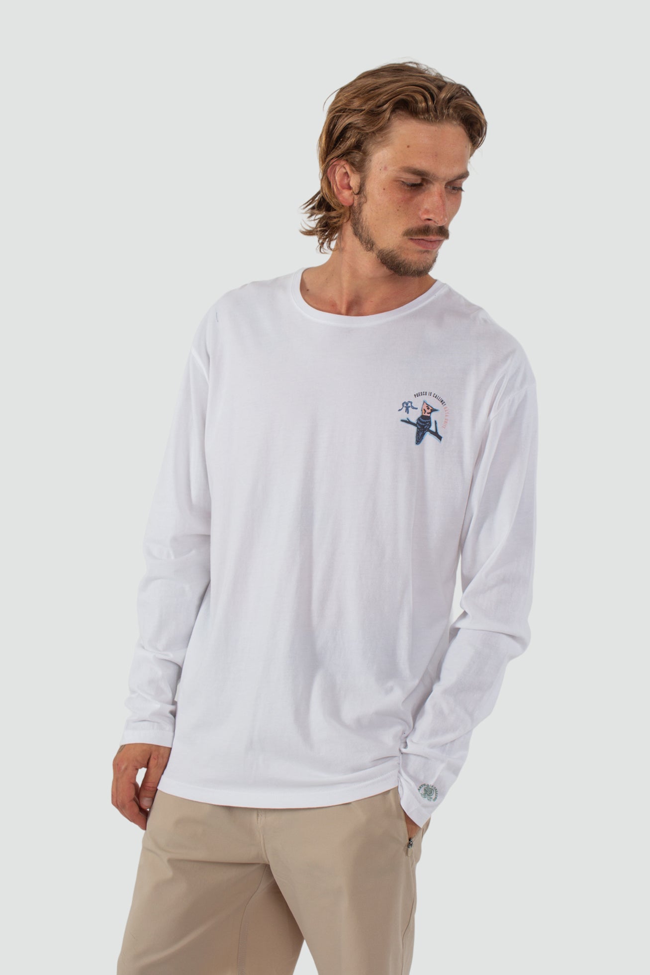 Polera Manga Larga Puesco Blanca