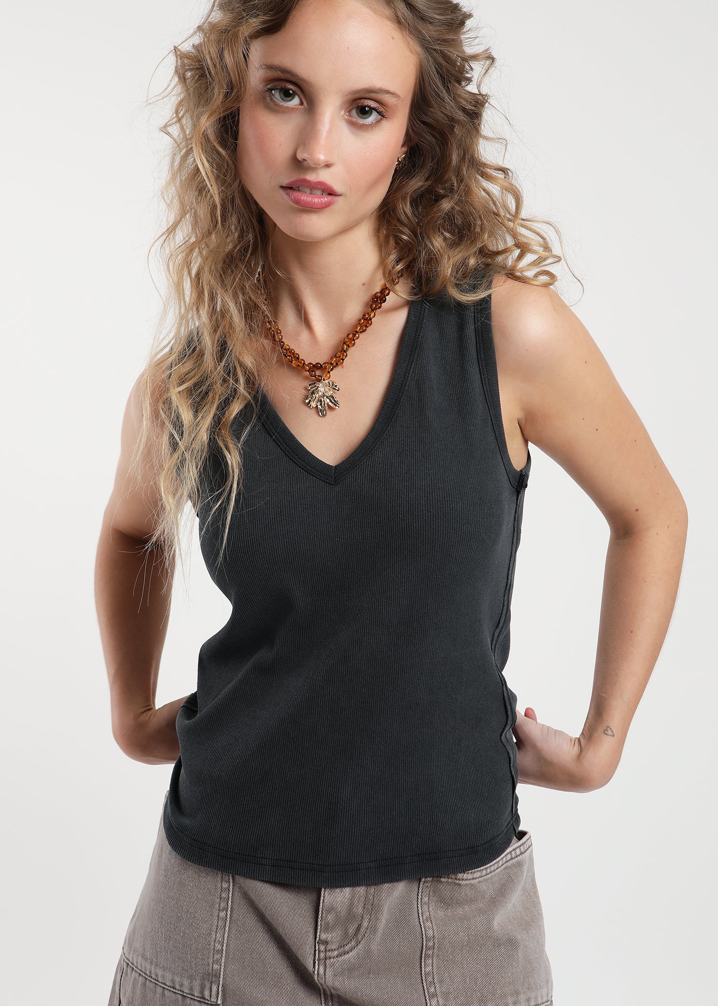 Polera Mujer Tank - Negro