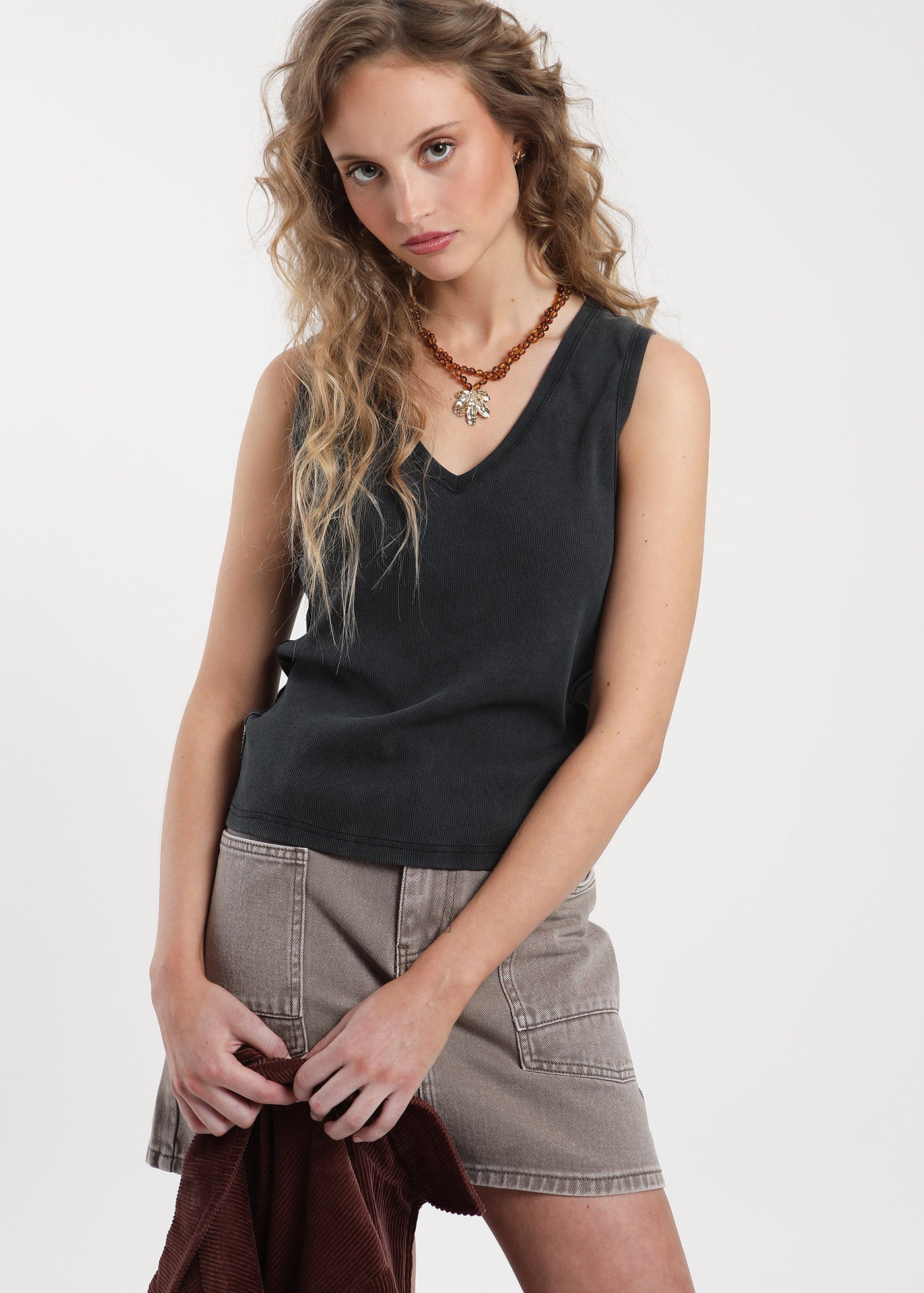Polera Mujer Tank - Negro