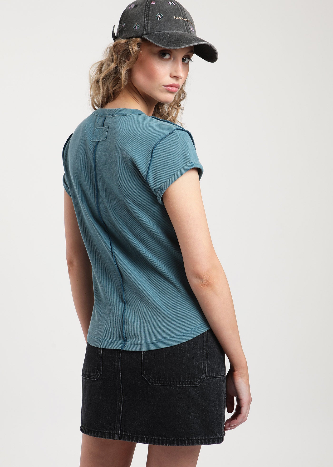 Polera Mujer Algodón - Azulino