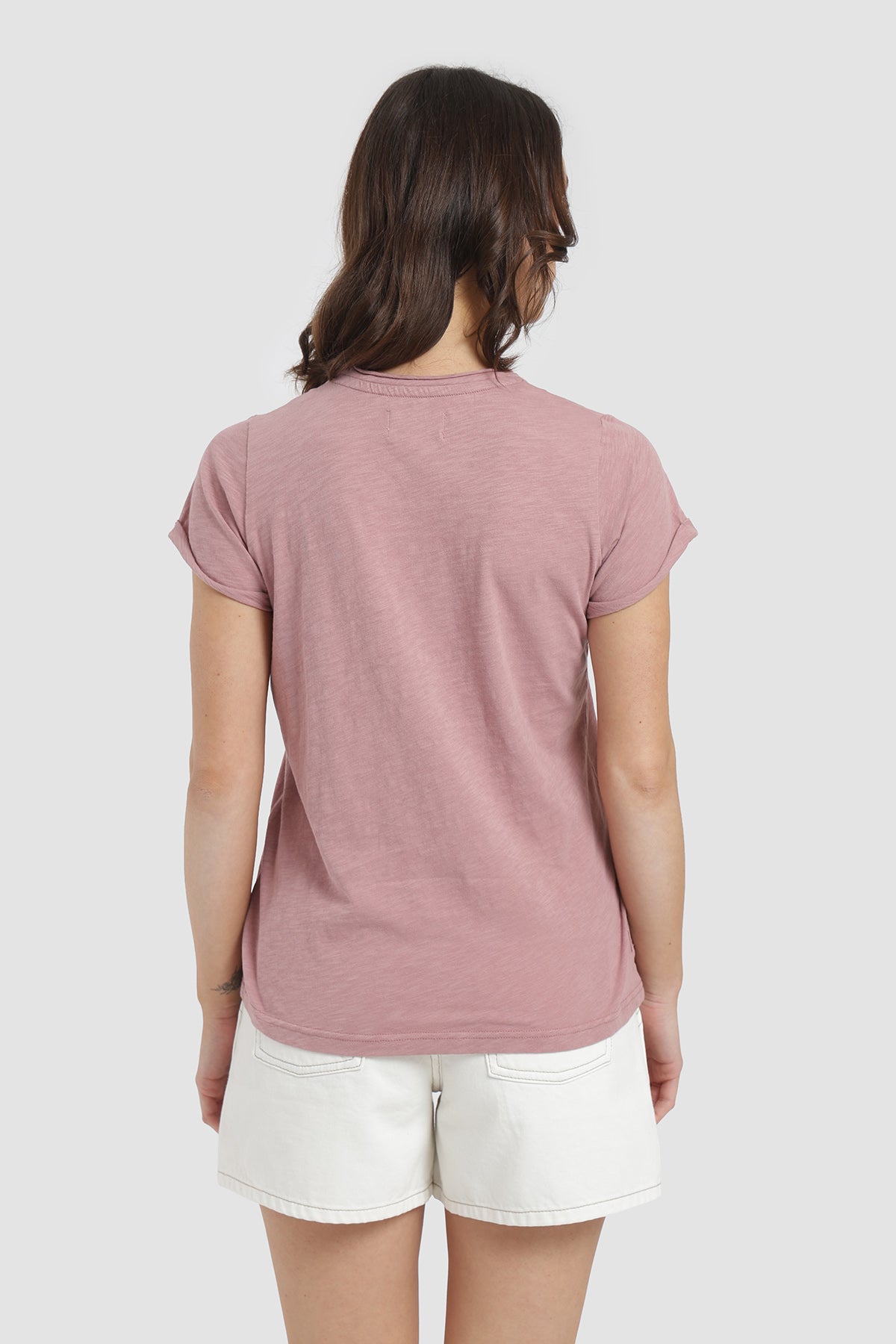 Polera Bordada Algodón Mujer - Rosado