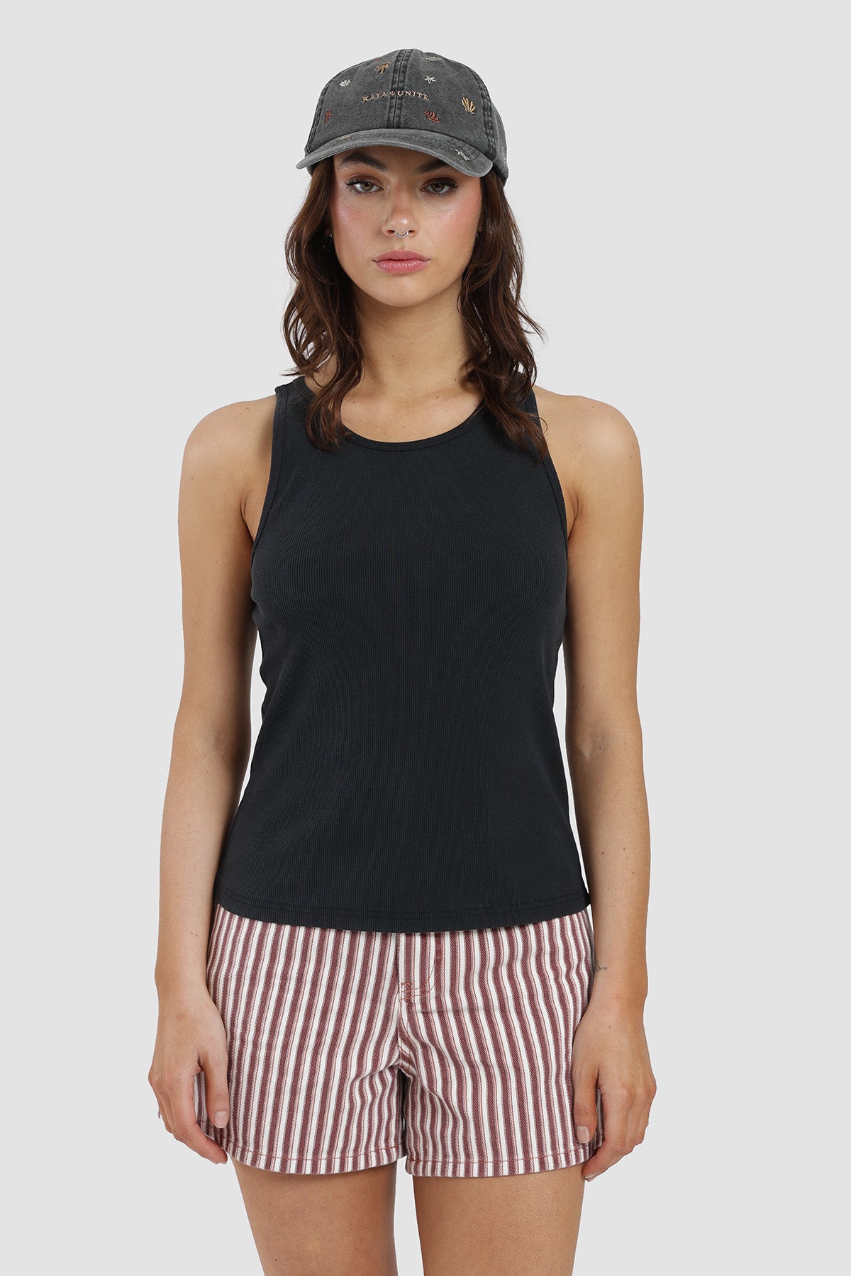 Polera Sin Mangas Bi Tono Mujer - Negro