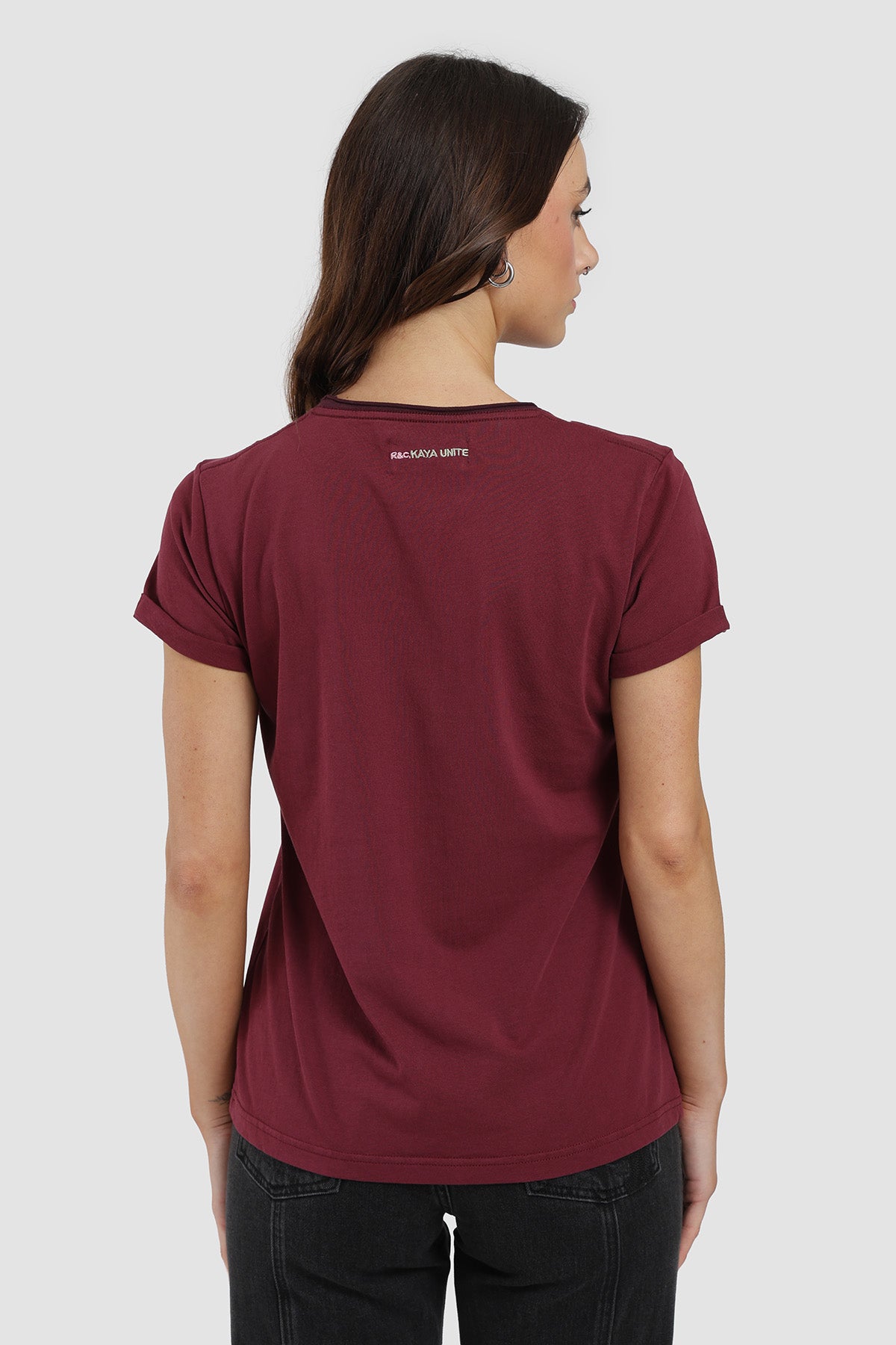 Polera Diseño Bossa Algodón Mujer - Bordó
